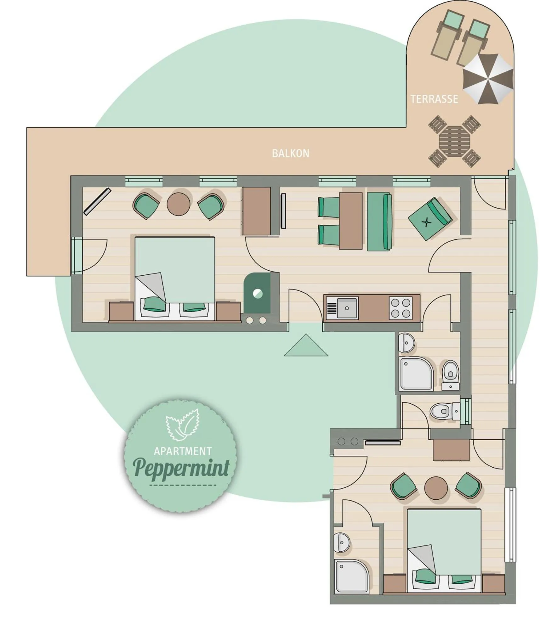 Photo of the whole room in Apart Matthias