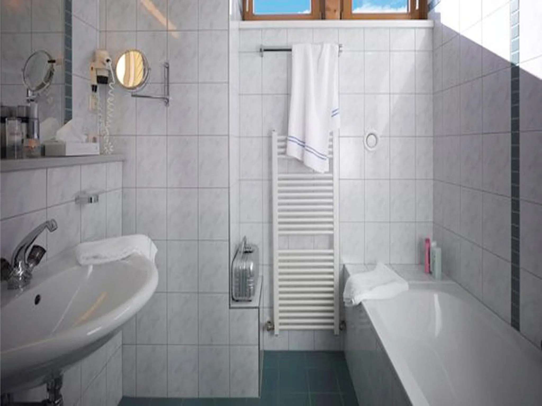 Bathroom in Landgasthof Bogner by SMK Event und Gastro