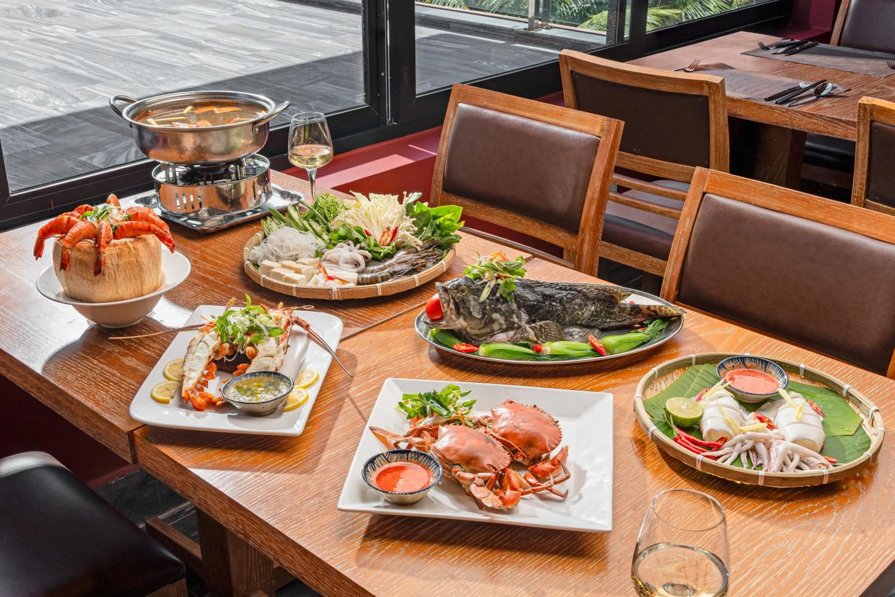 Food and drinks in CocoLand Thu Xa Ancient Town Resort