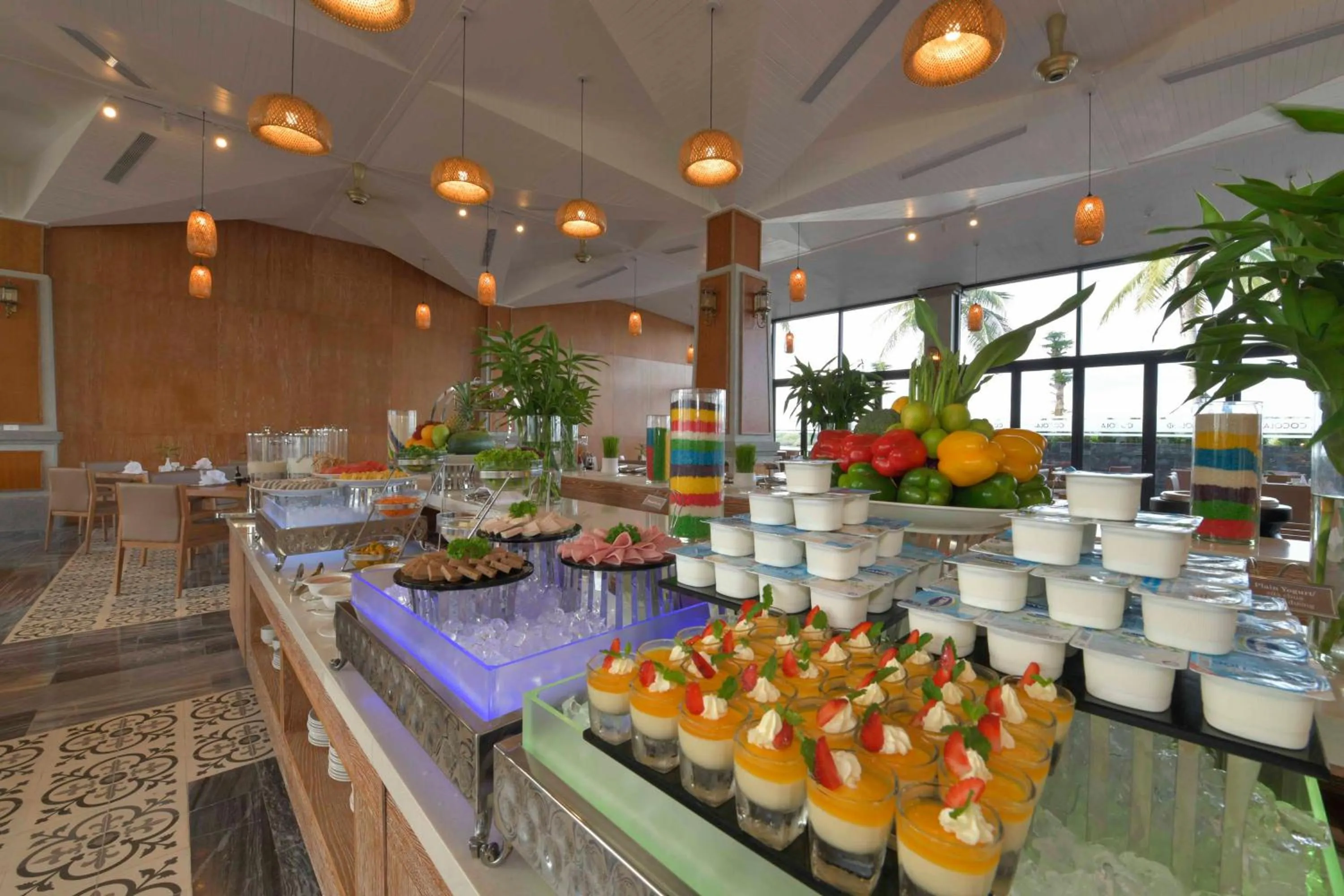 Buffet breakfast in CocoLand Thu Xa Ancient Town Resort