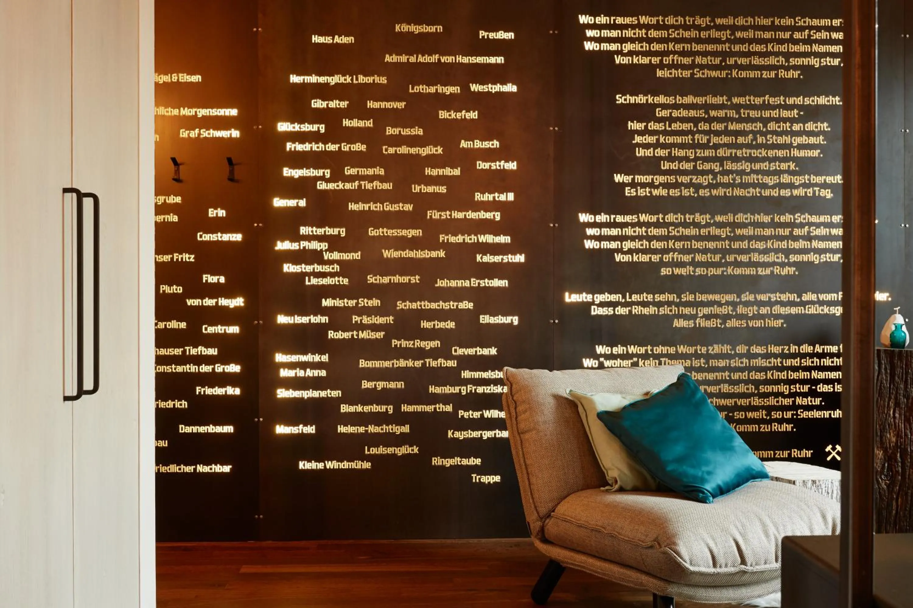 Decorative detail in hotel friends Essen Zeche Zollverein