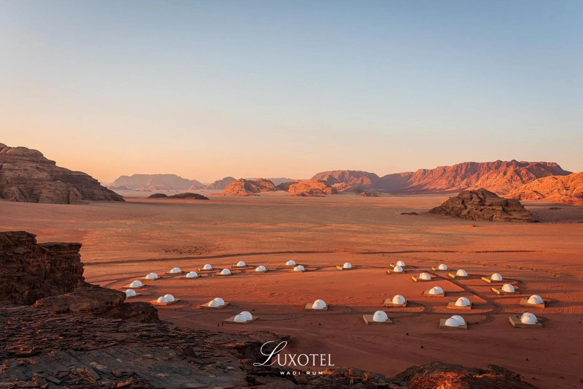 Natural landscape in Wadi Rum UFO Luxotel