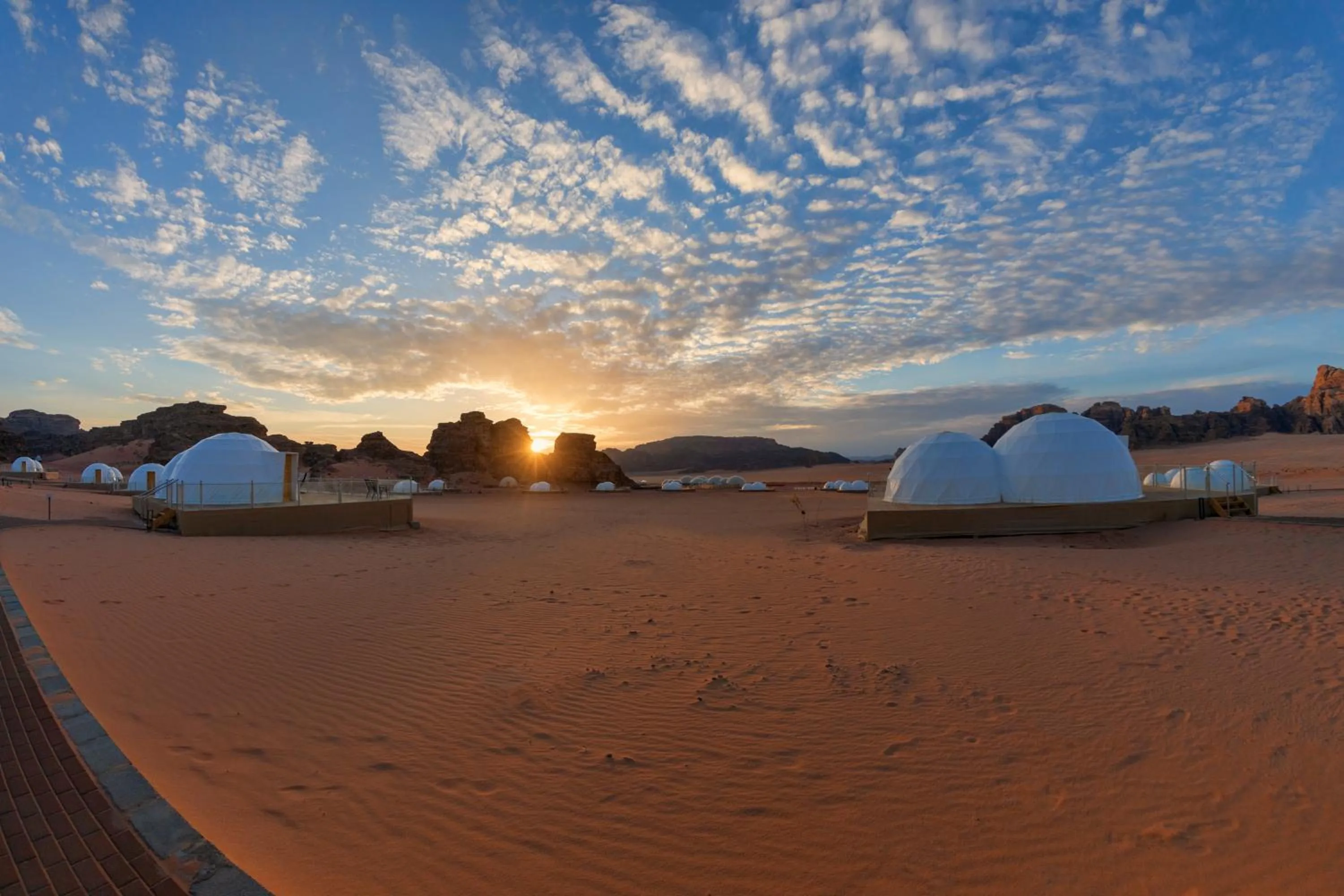 Natural landscape in Wadi Rum UFO Luxotel
