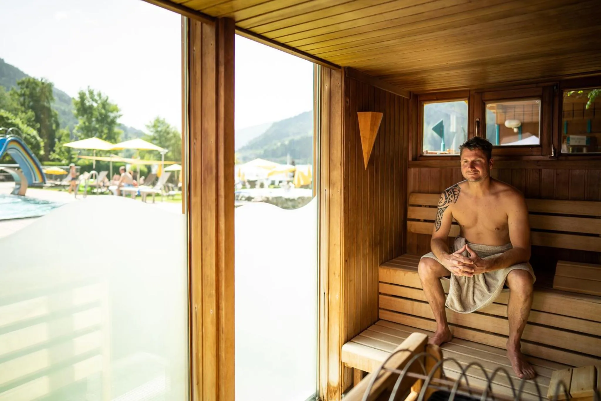 Sauna in Familien- Sportresort BRENNSEEHOF