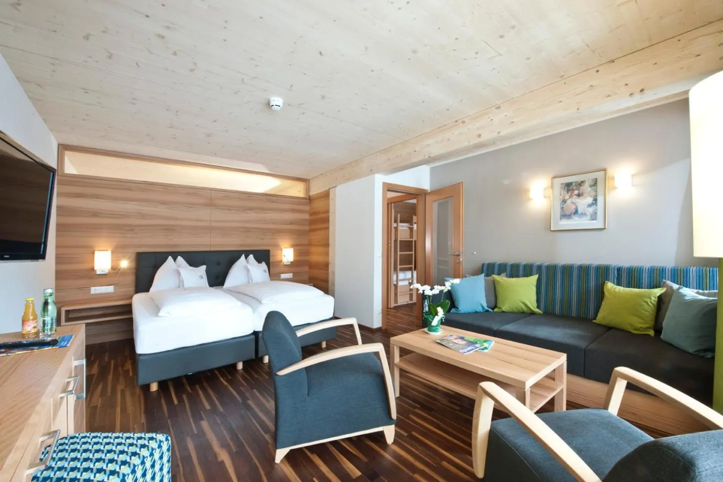 Bedroom, Bed in Familien- Sportresort BRENNSEEHOF
