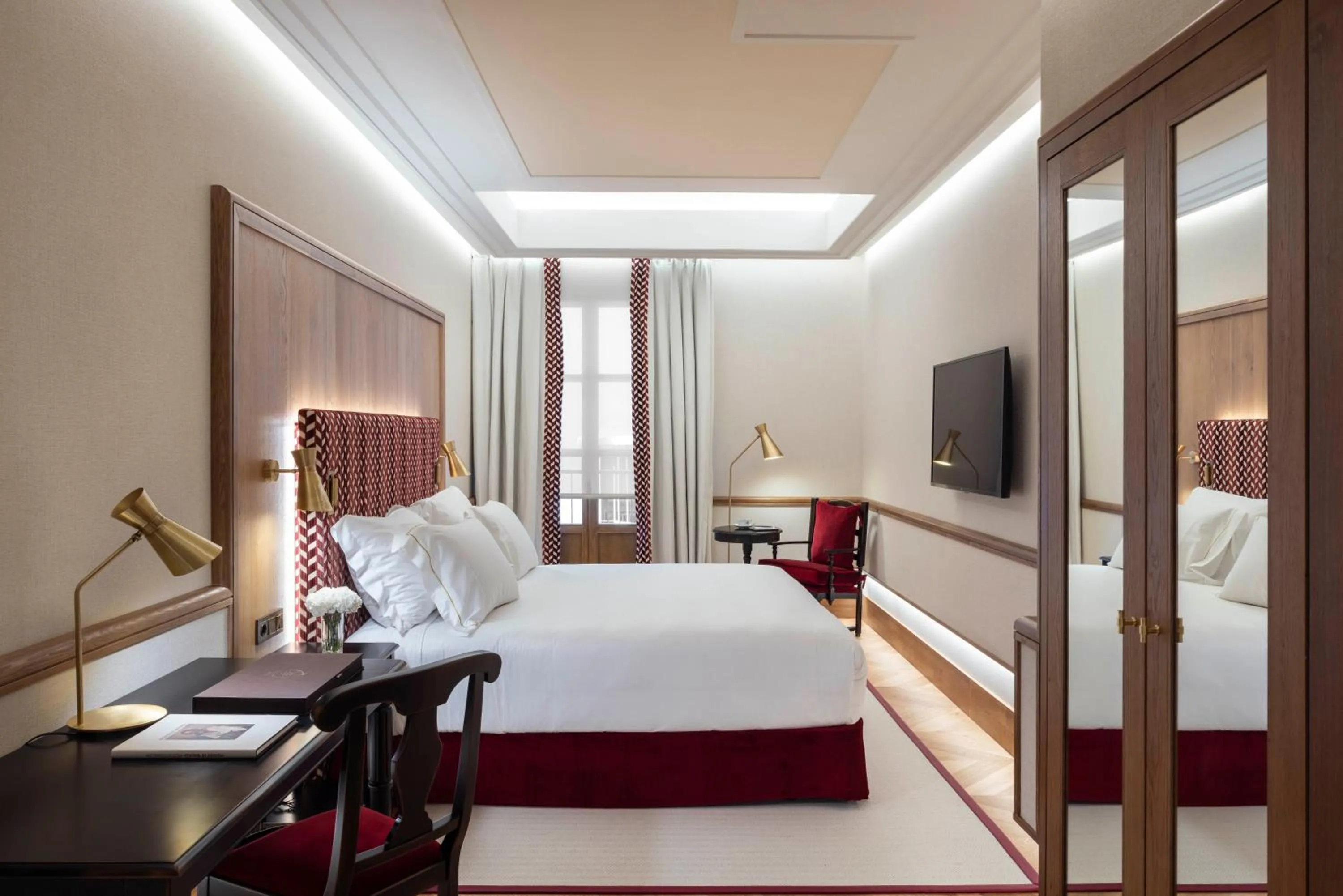 Bed in Palacio Solecio, a Small Luxury Hotel of the World