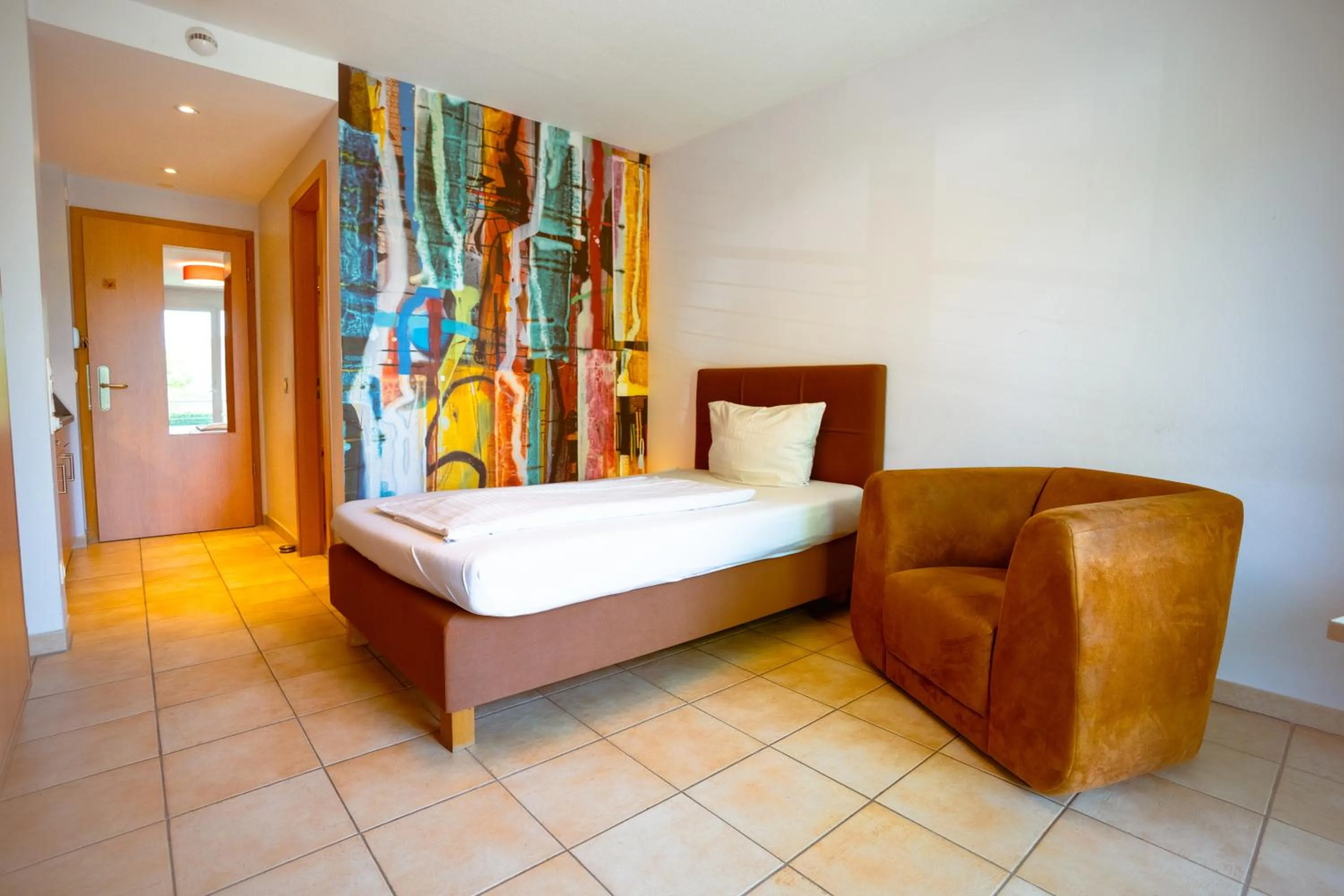 Living room, Bed in med Apart