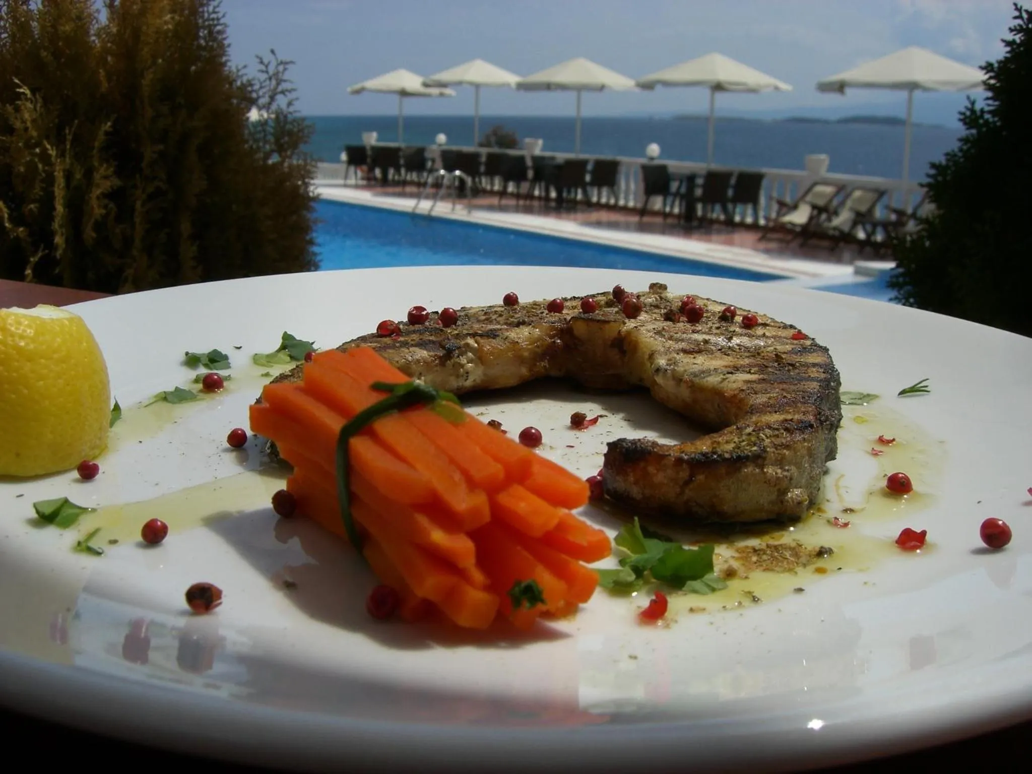 Food close-up in Hotel Akti Ouranoupoli Beach Resort