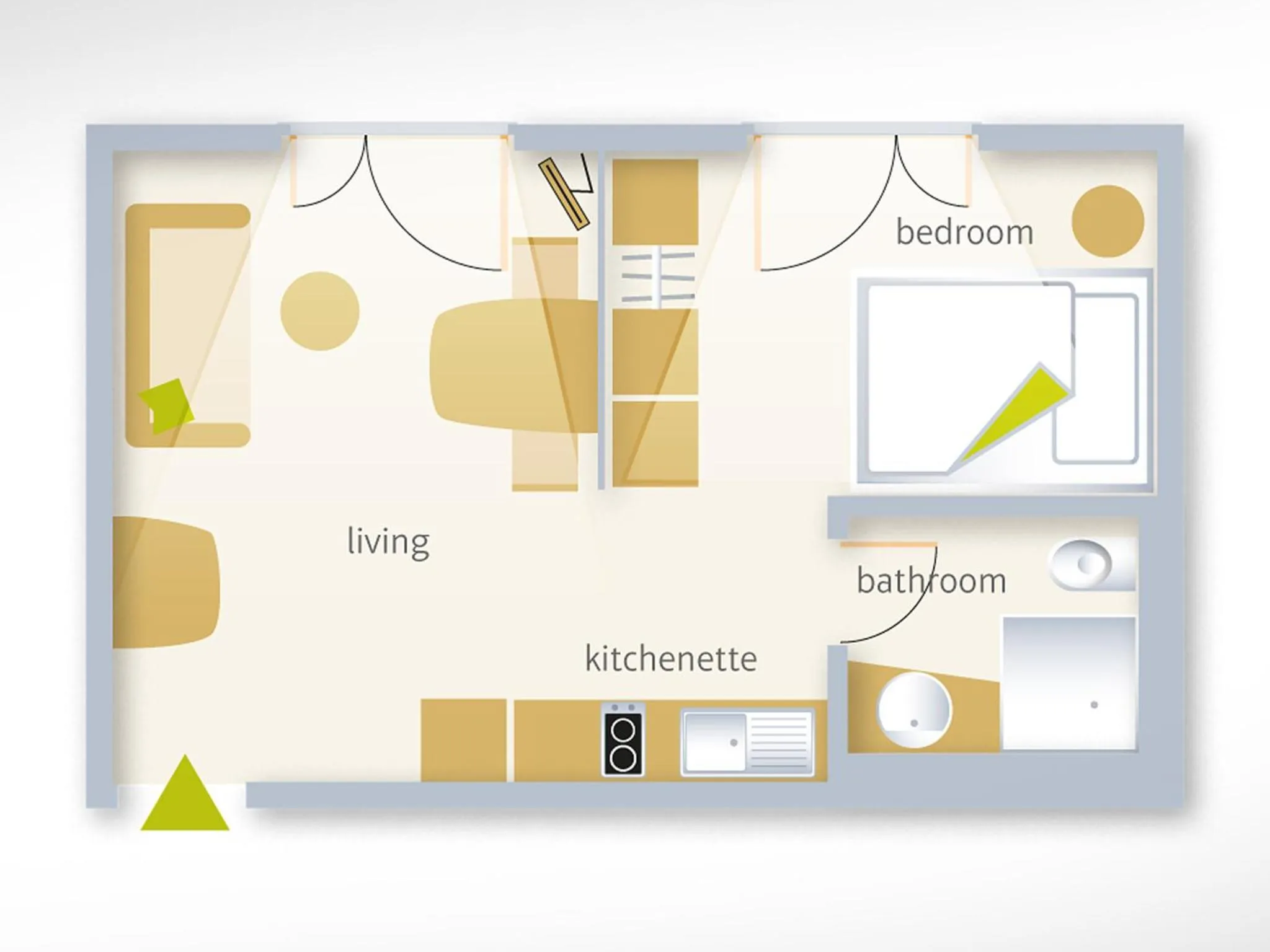 Floor plan in first Apart