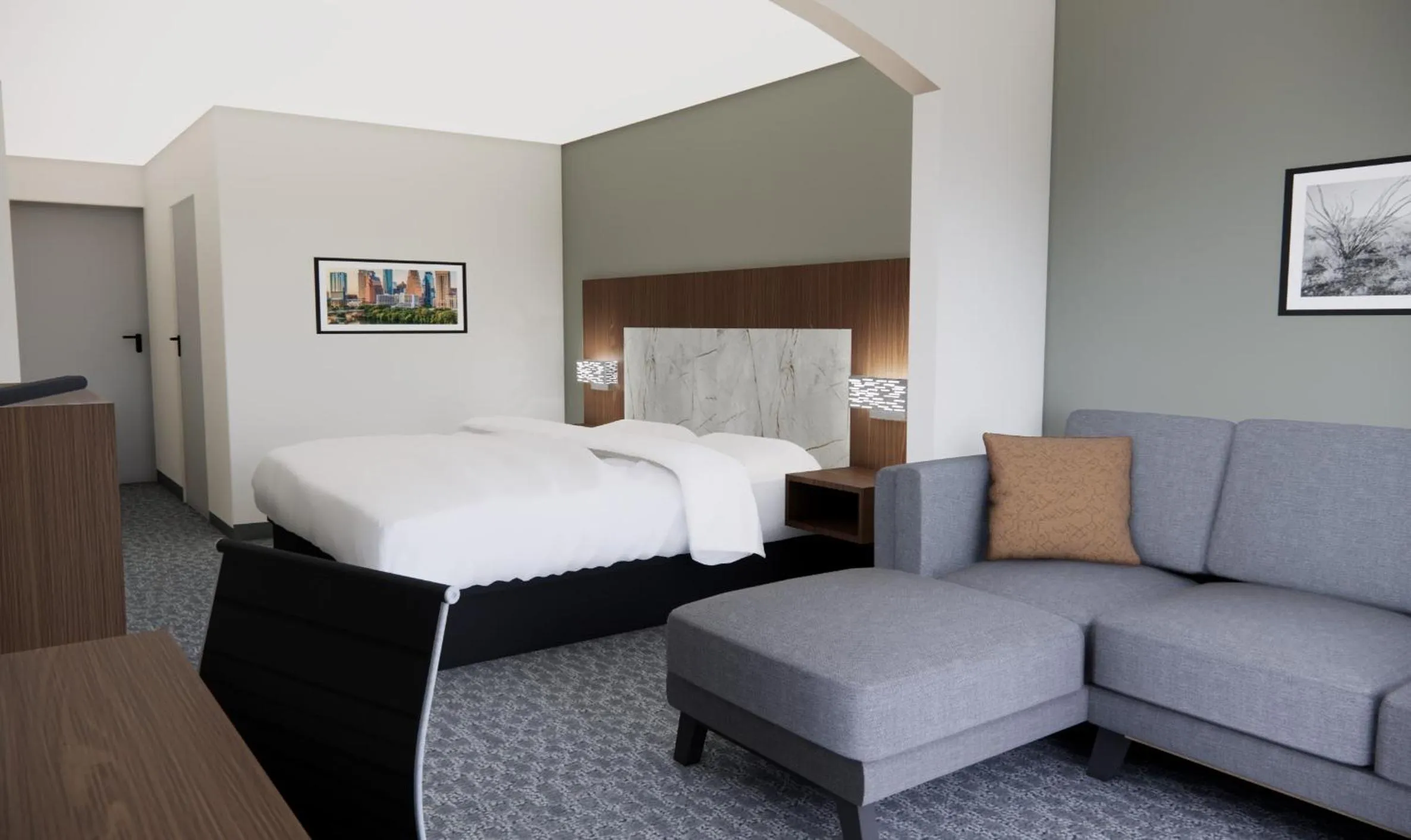 Bed in Quality Suites Austin South Street Elmo District