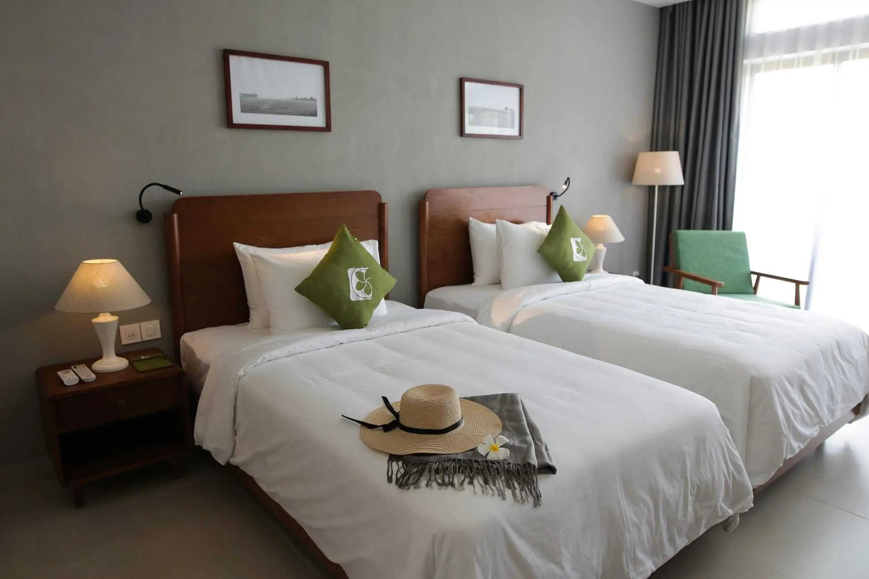 Deluxe Double or Twin Room Rice field View with Balcony in Hoian Tranquil Lodge - Chon Binh Yen Deluxe Double or Twin Room Rice field View with Balcony in Hoian Tranquil Lodge - Chon Binh Yen