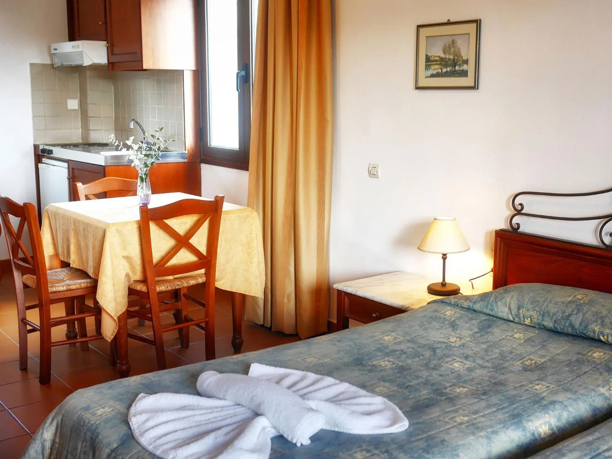 Bed in Areti Aparthotel