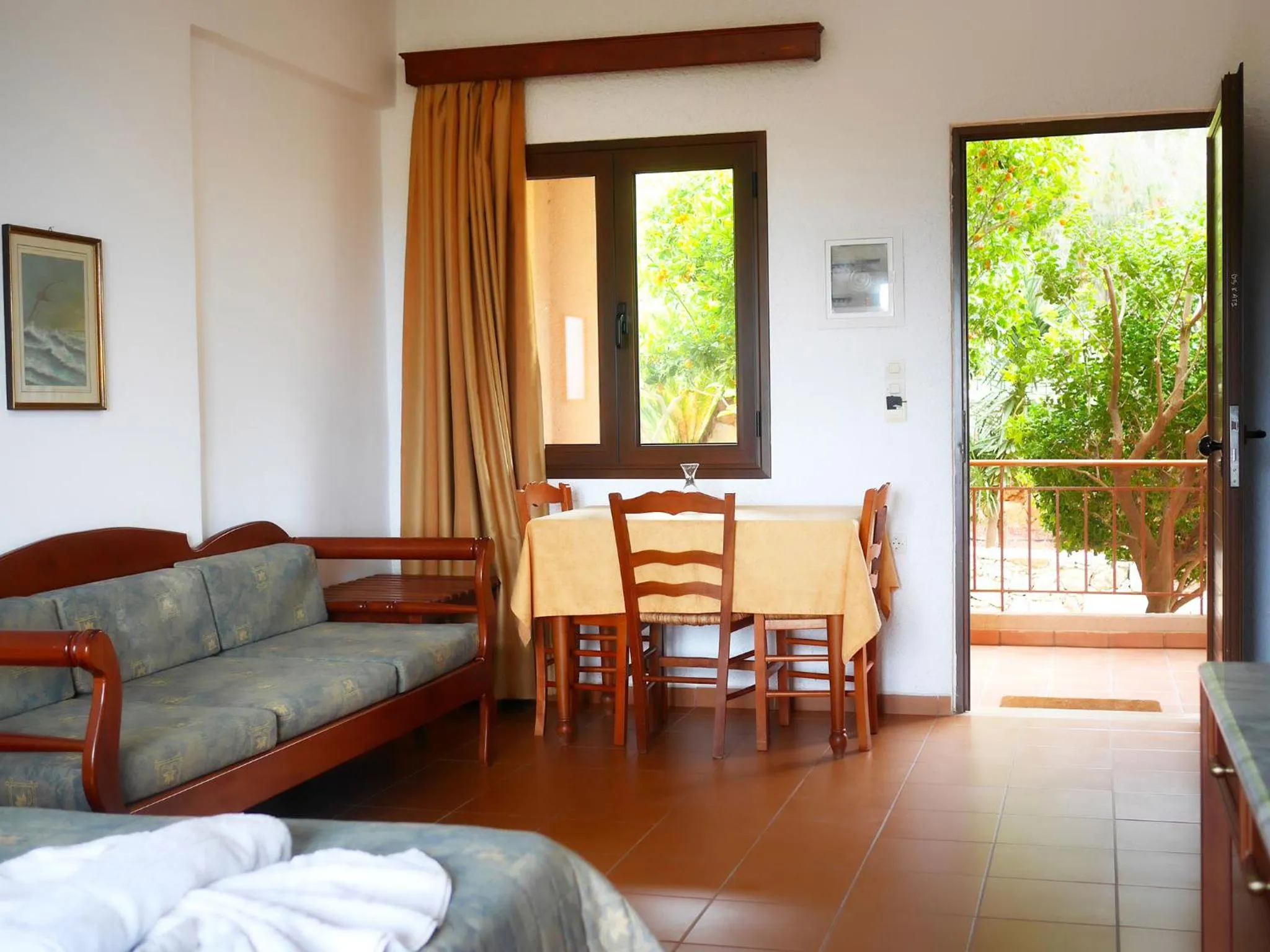 Seating area in Areti Aparthotel
