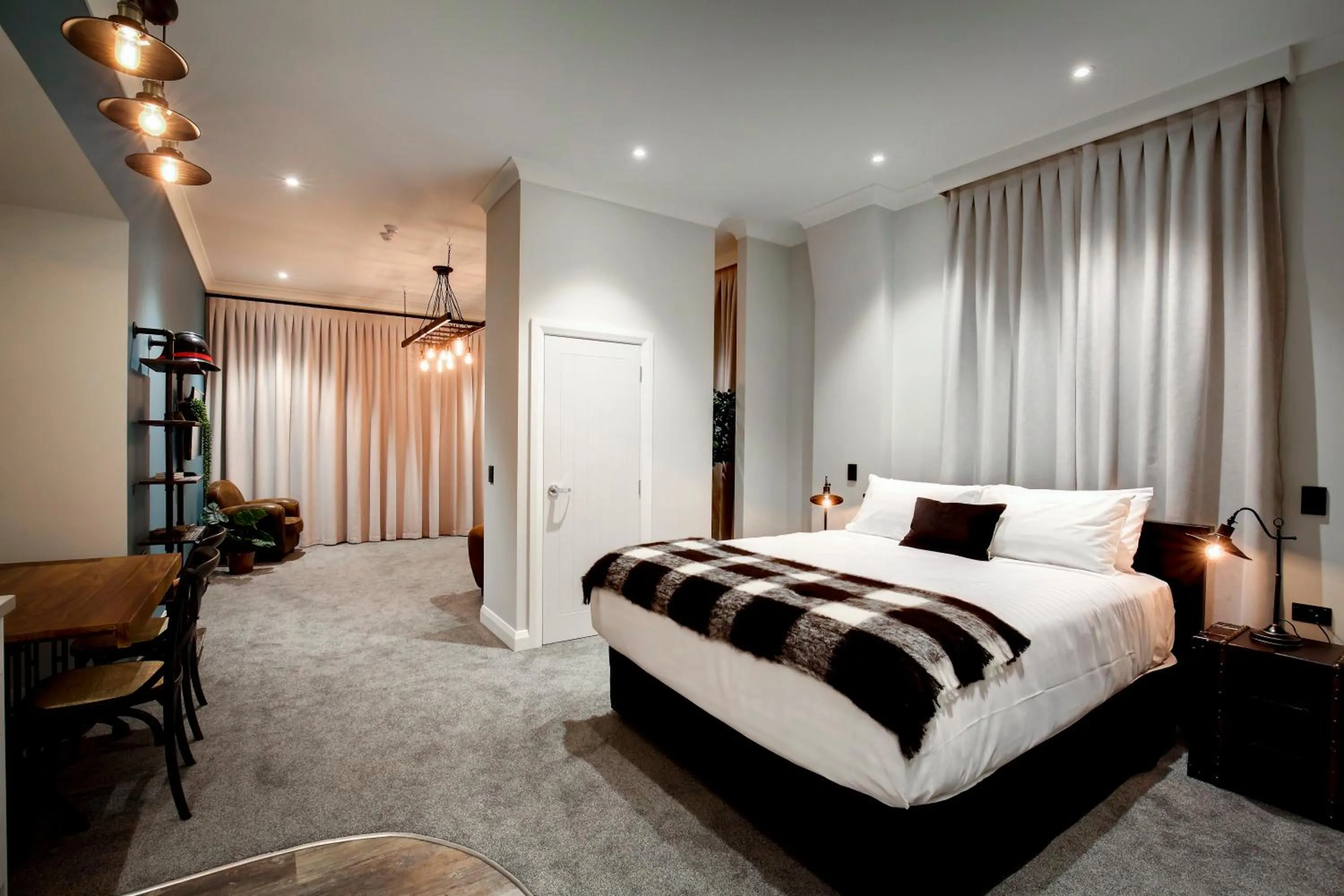 Photo of the whole room, Bed in Hokitika Fire Station Boutique Accommodation