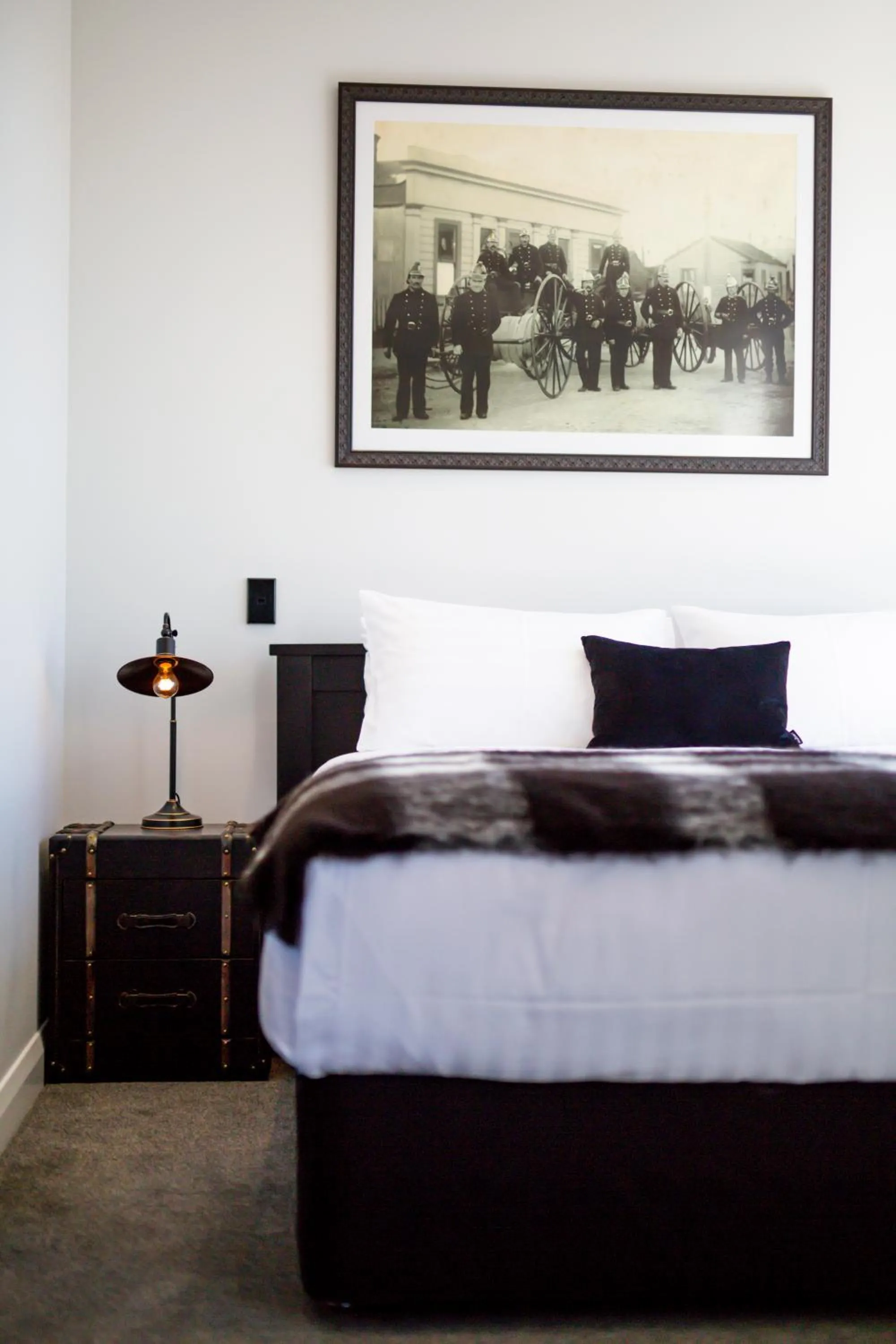 Bedroom, Bed in Hokitika Fire Station Boutique Accommodation