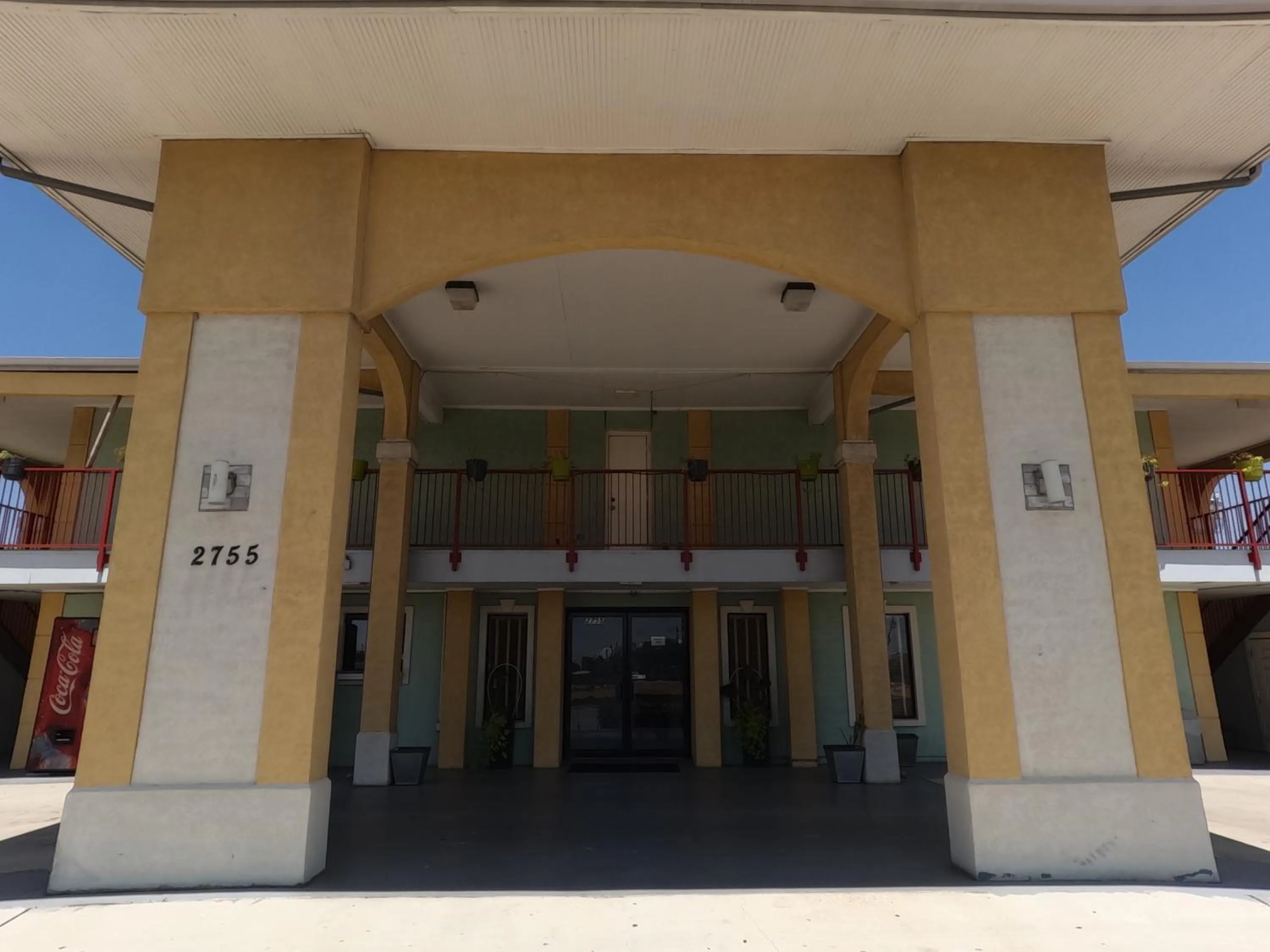 Property building in Econo Lodge Inn & Suites San Antonio near Frost Bank Center