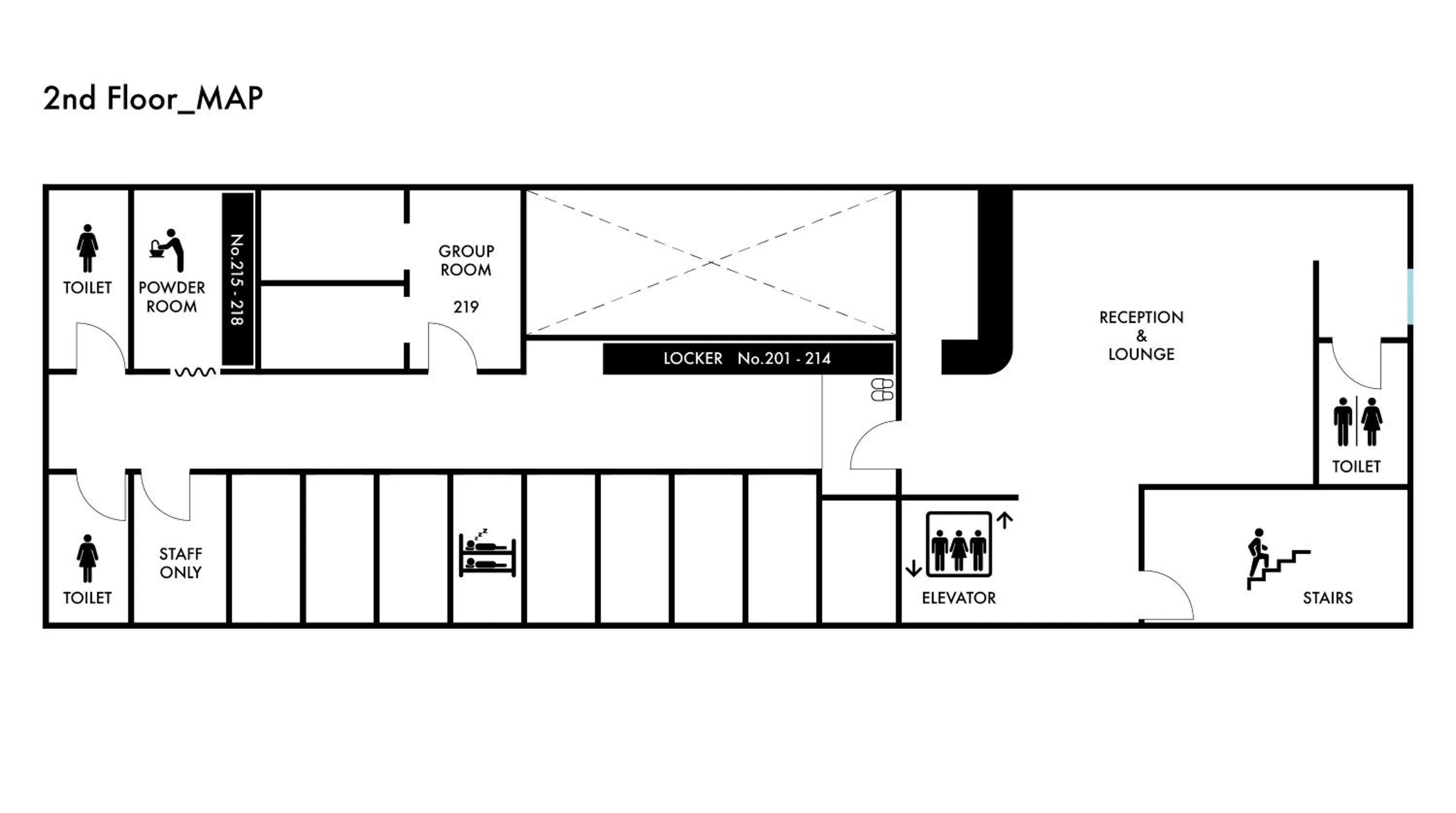 Floor plan in CAFE/MINIMAL HOTEL OUR OUR