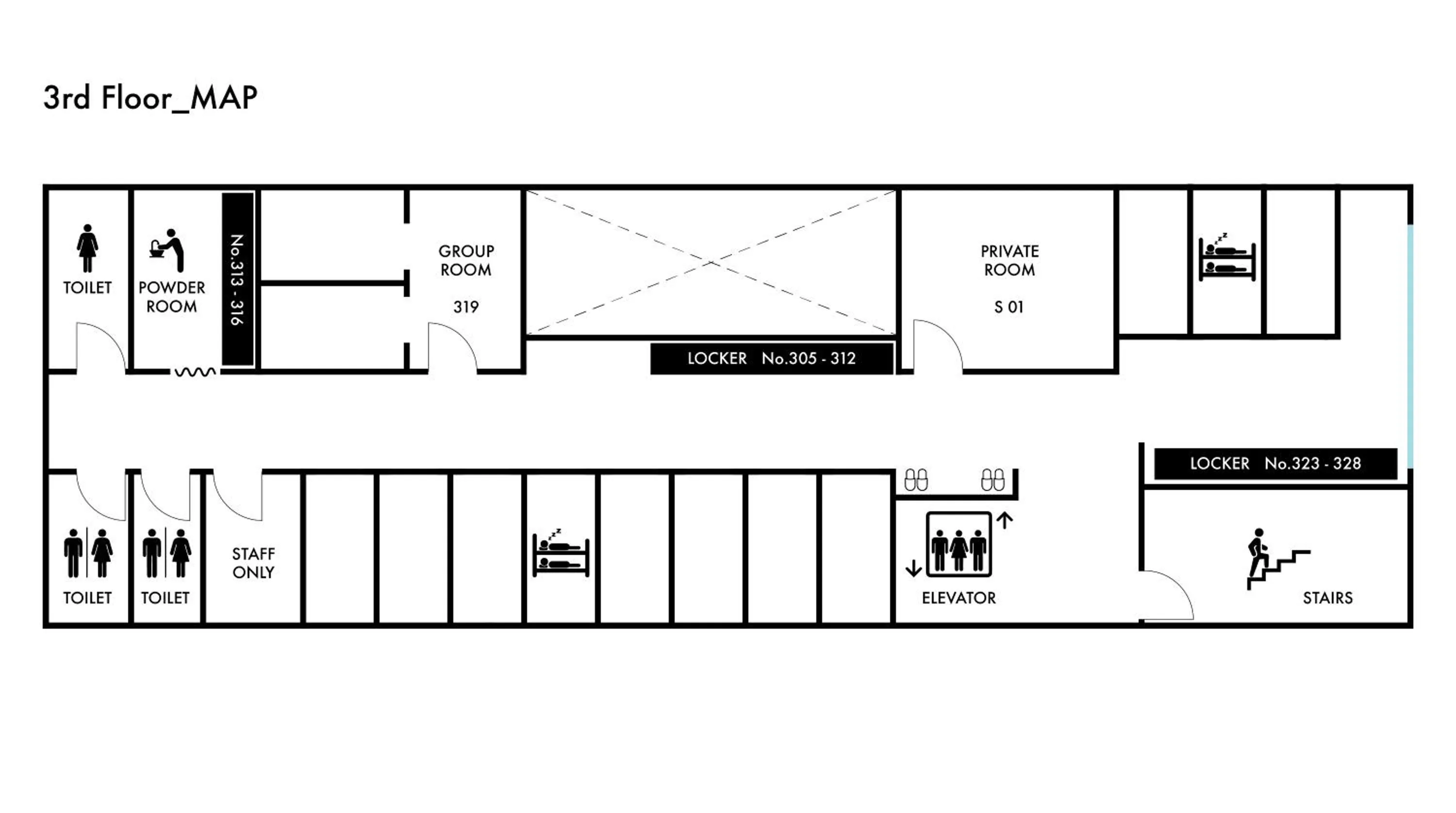 Floor plan in CAFE/MINIMAL HOTEL OUR OUR