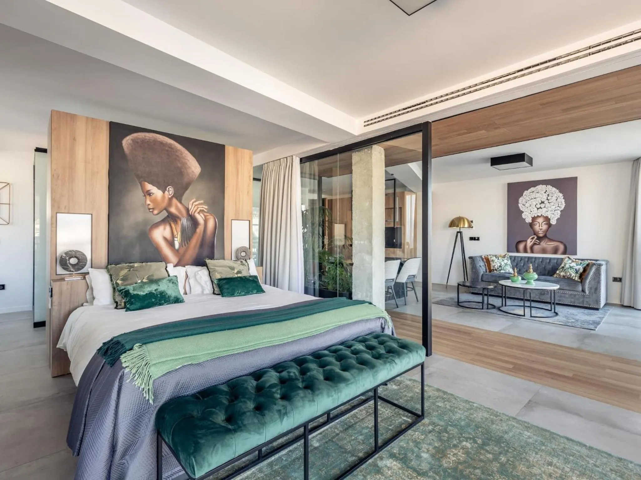 Bed in ChezmoiHomes Luxury Alhambra Penthouse Collection