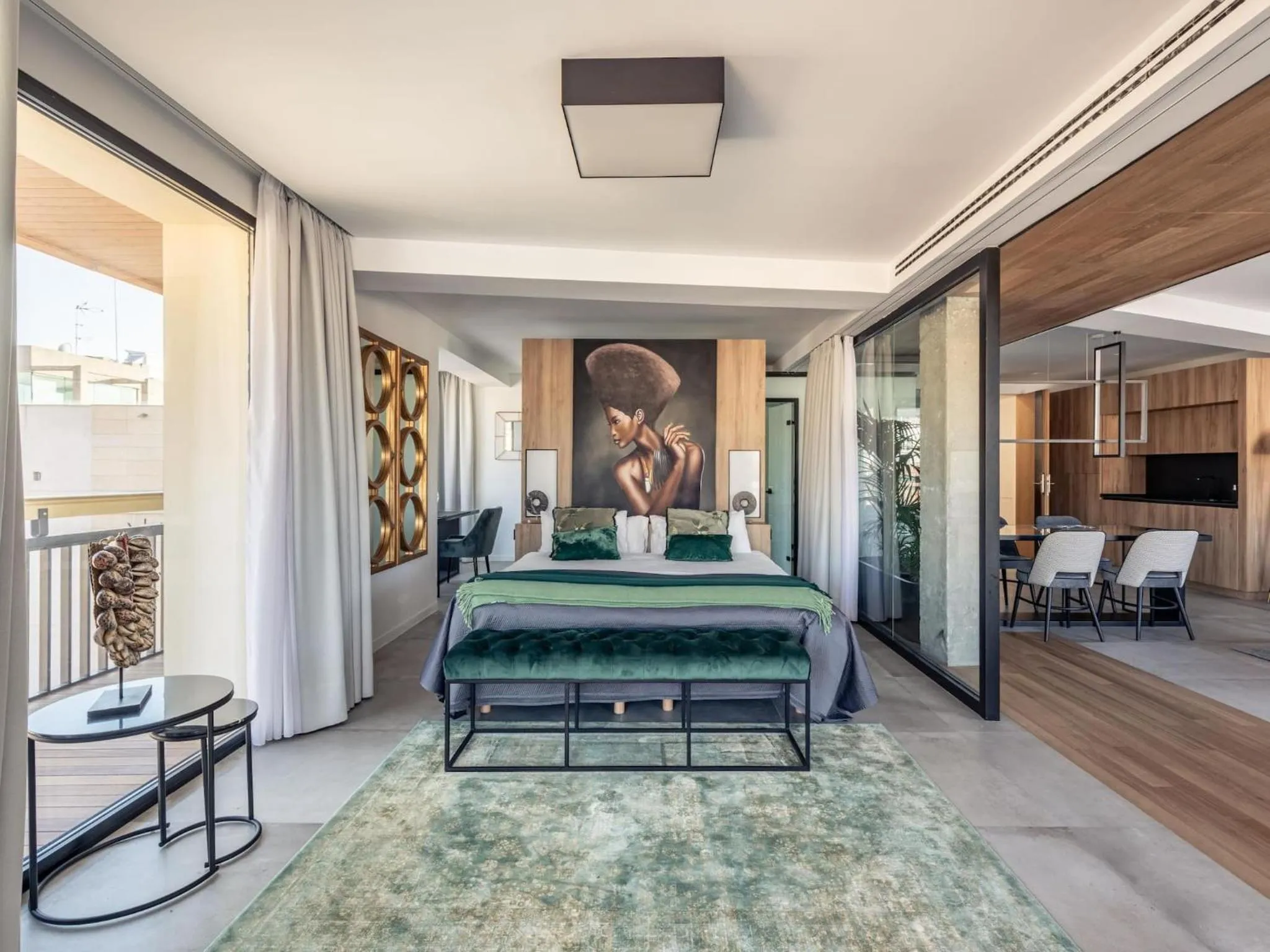 Bed in ChezmoiHomes Luxury Alhambra Penthouse Collection