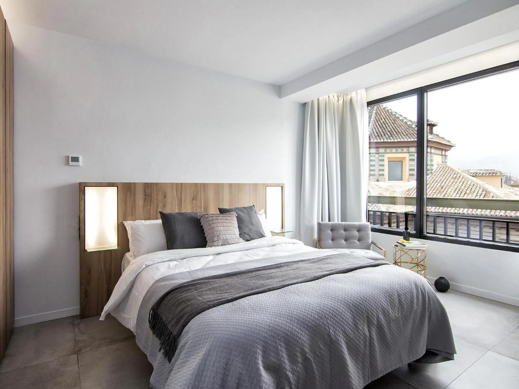 Bed in ChezmoiHomes Luxury Alhambra Penthouse Collection