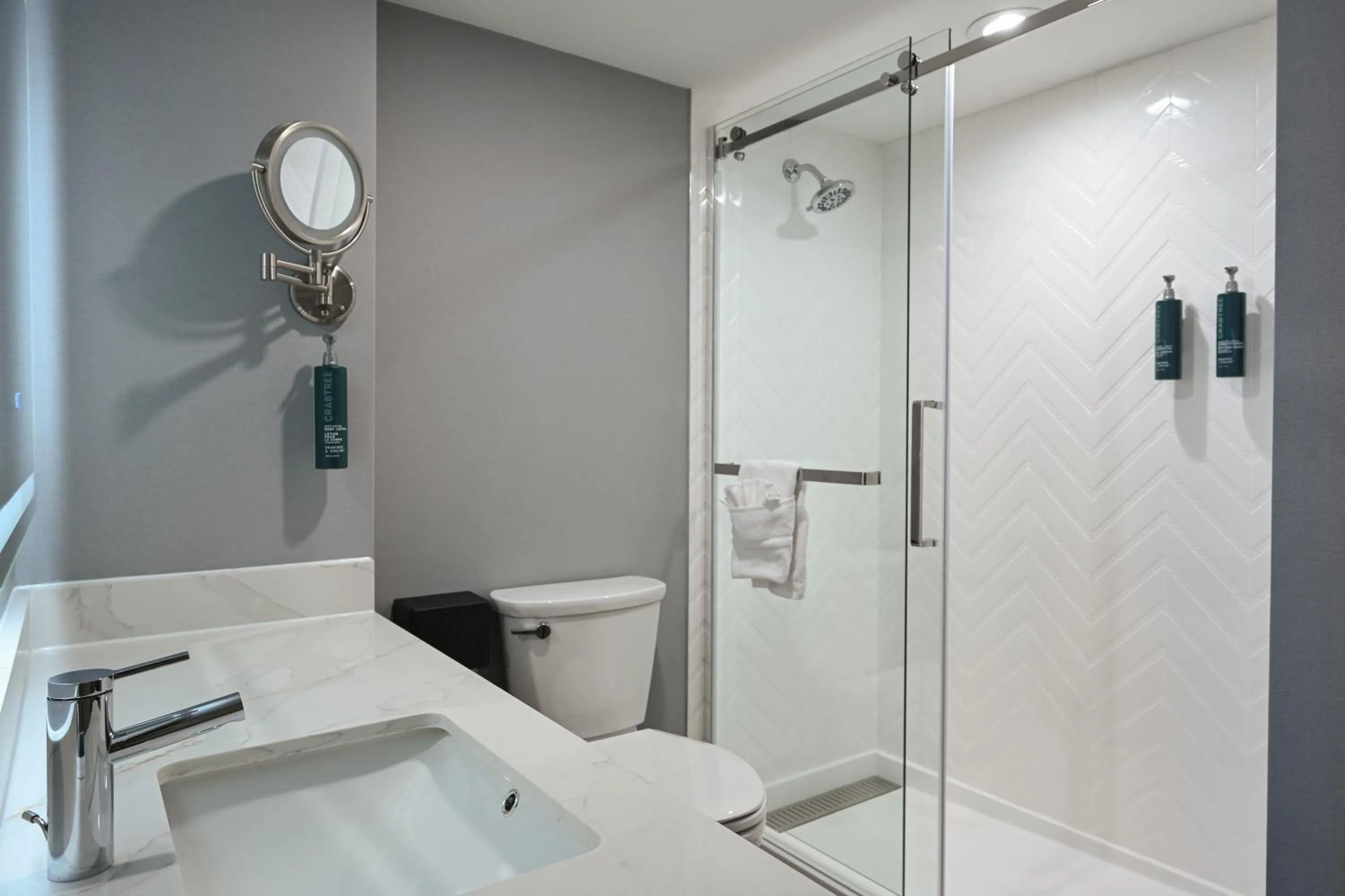 Shower in Hilton Winnipeg Airport Suites