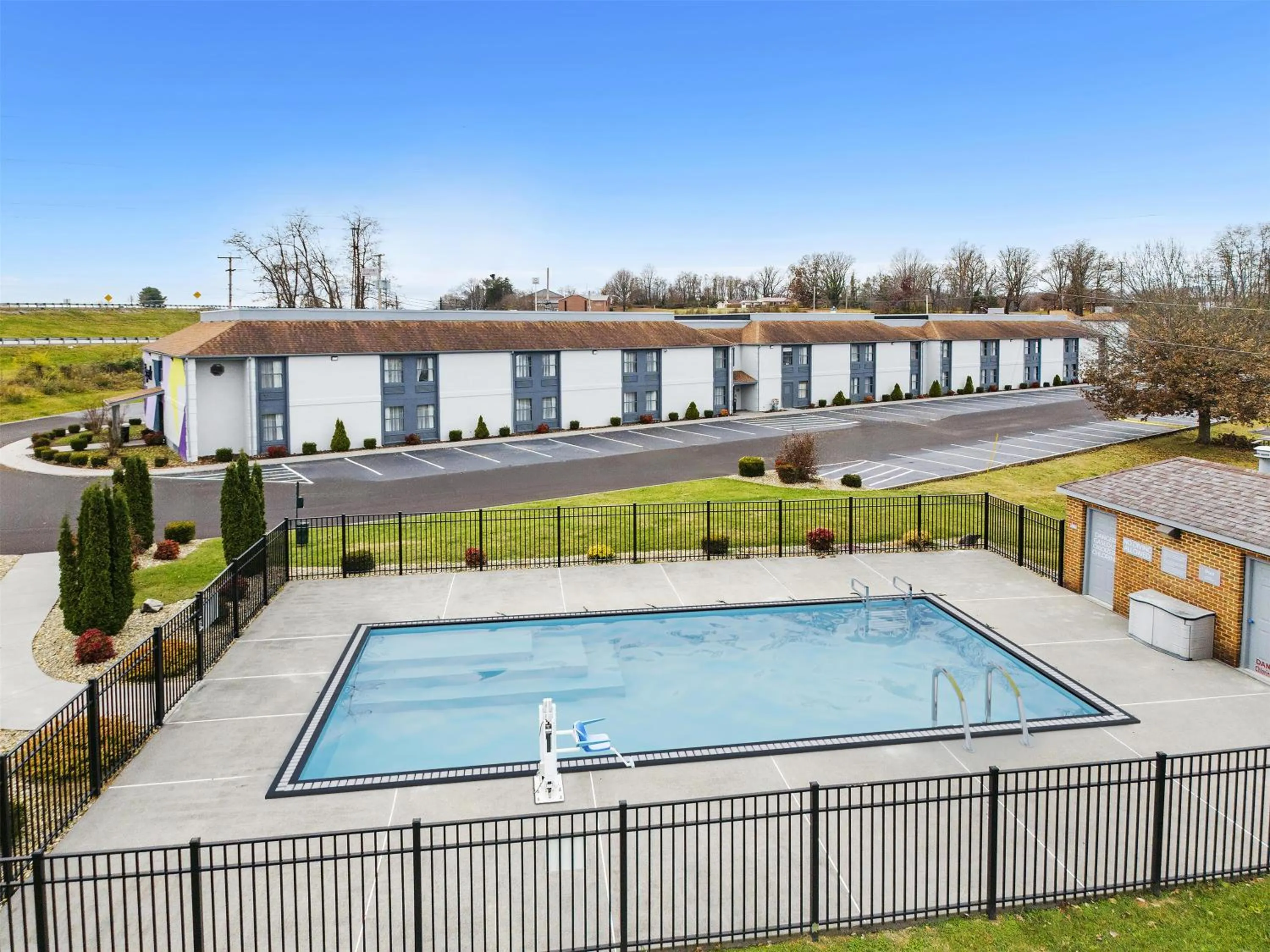 Pool view in Spark by Hilton Abingdon I-81 near Fairgrounds