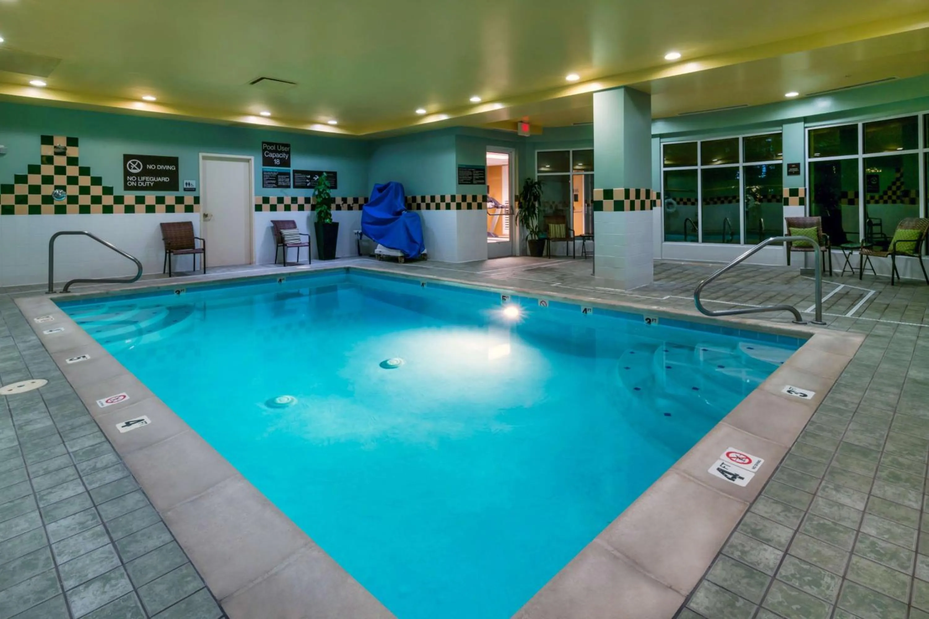 Pool view in Hilton Garden Inn Denver Airport