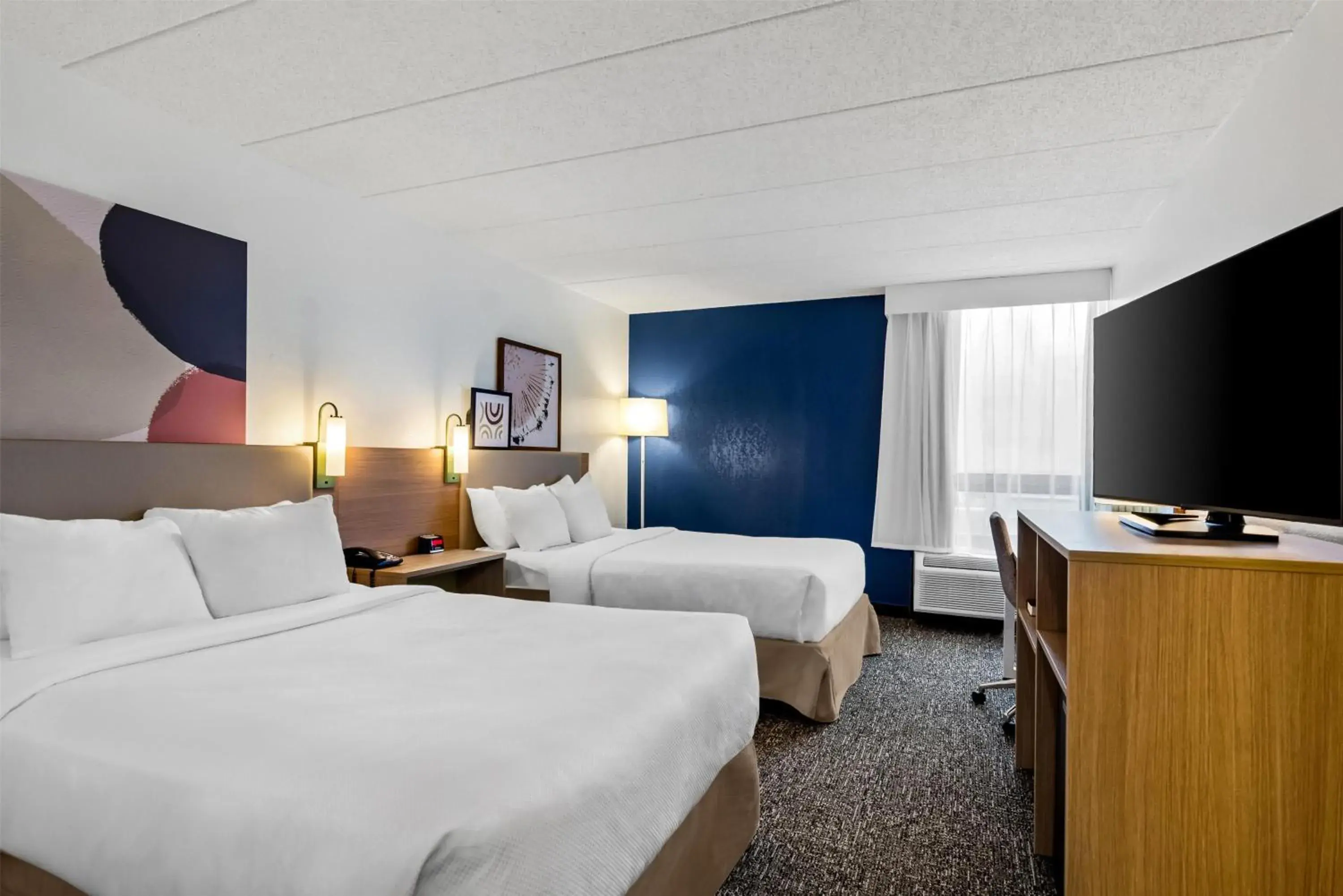 Double Room with Two Double Beds and Roll-In Shower - Disability Access in Spark by Hilton Wytheville Holston Rd I 81 Double Room with Two Double Beds and Roll-In Shower - Disability Access in Spark by Hilton Wytheville Holston Rd I 81