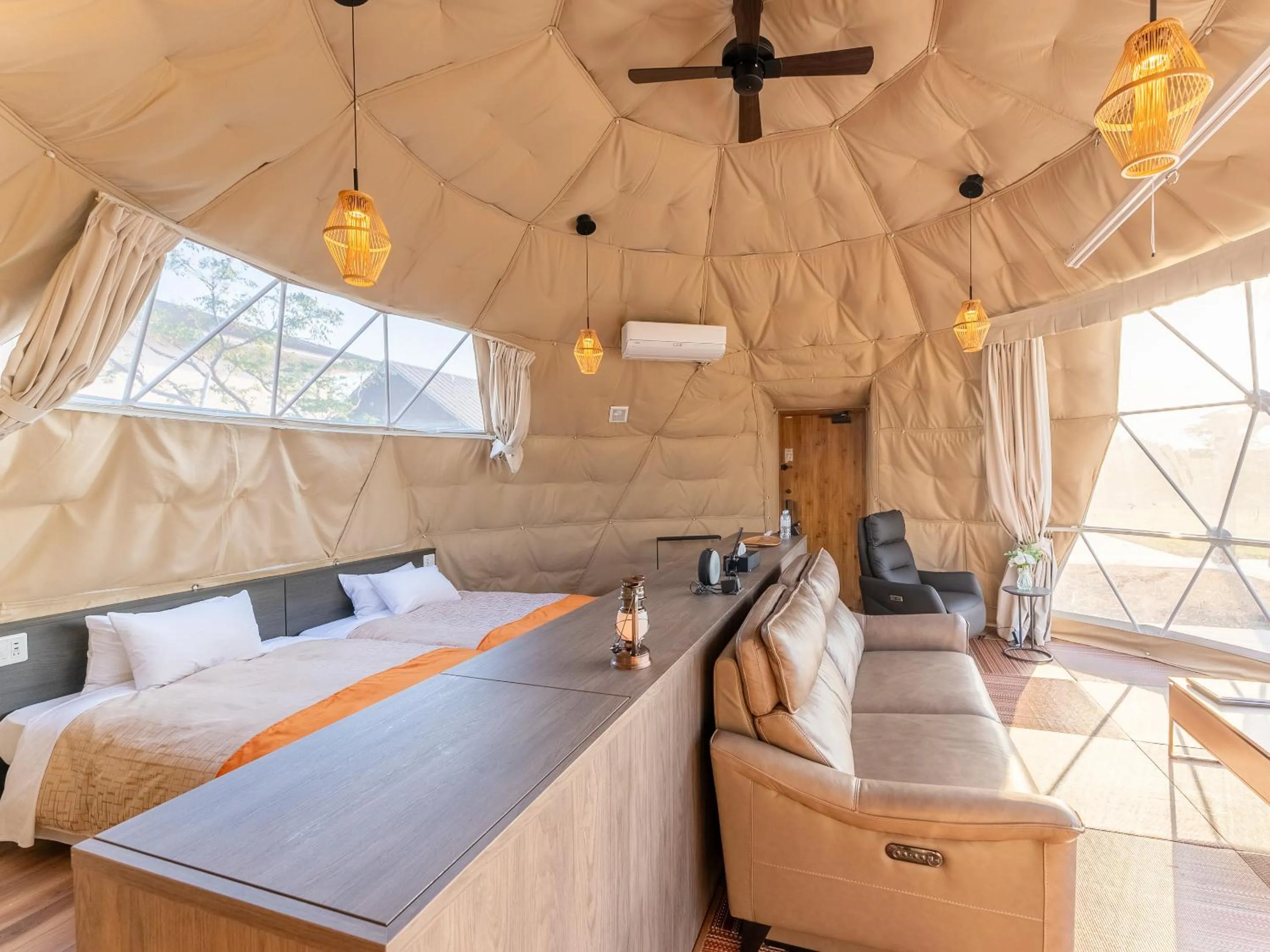 Bed in LiVEMAX RESORT Sakurajima Sea Front