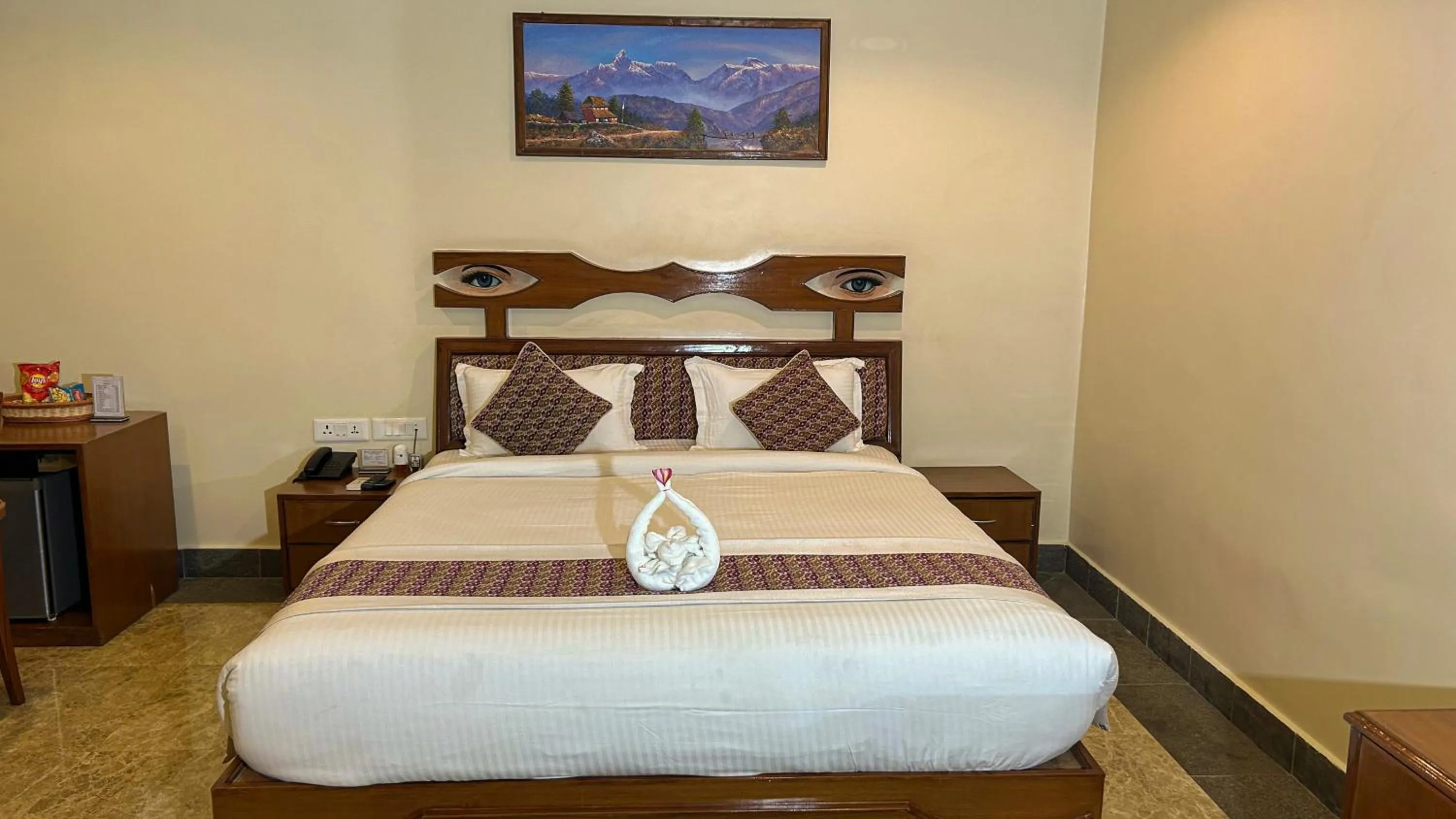 Bed in Hotel Earth Light Sauraha