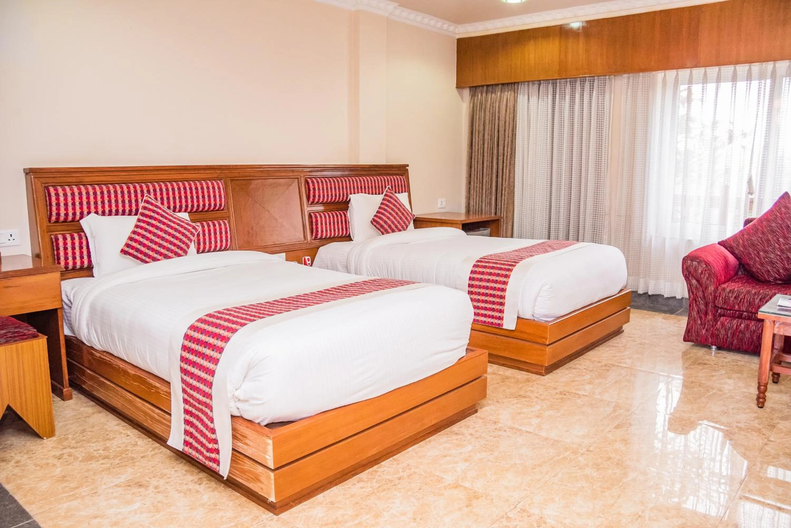 Bed in Hotel Earth Light Sauraha