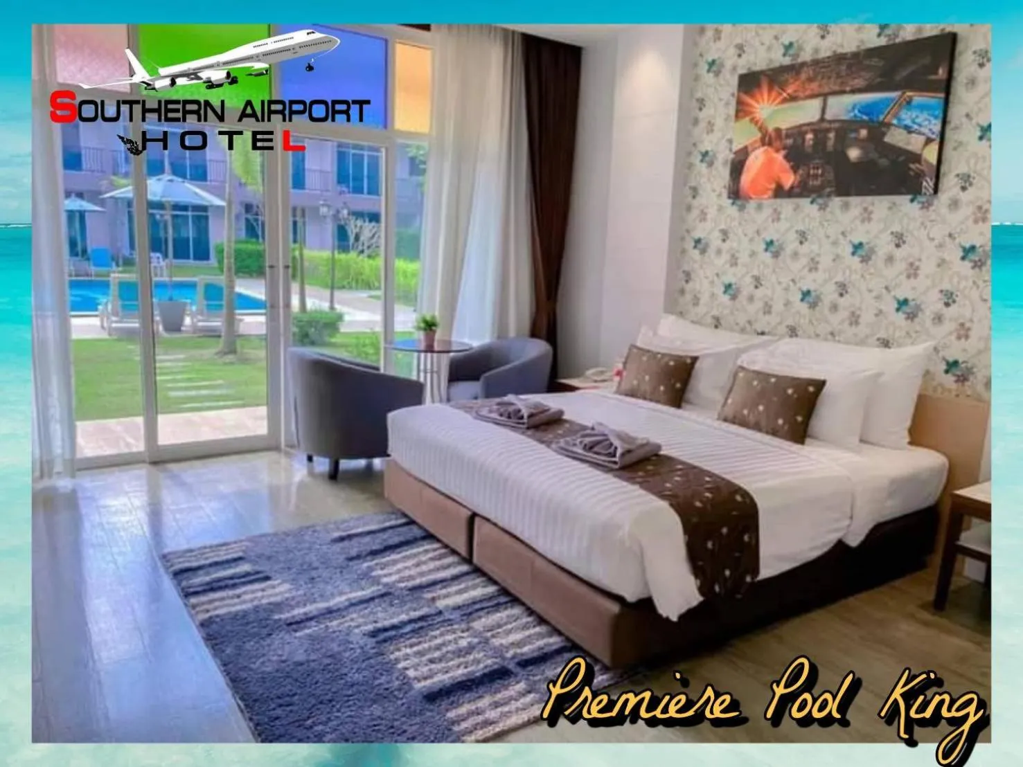 Bed in Southern Airport Hotel Hatyai