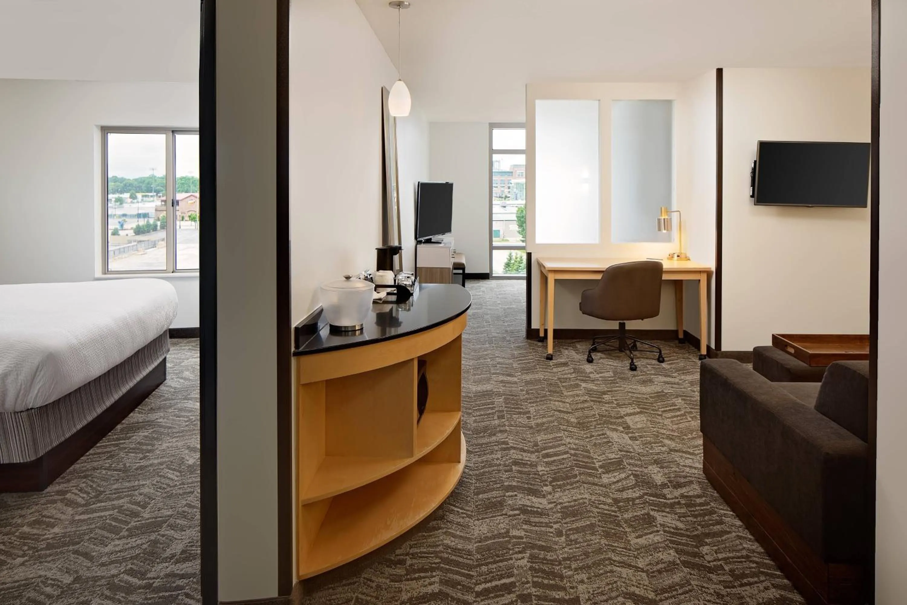 Bedroom, Bed in SpringHill Suites by Marriott Green Bay