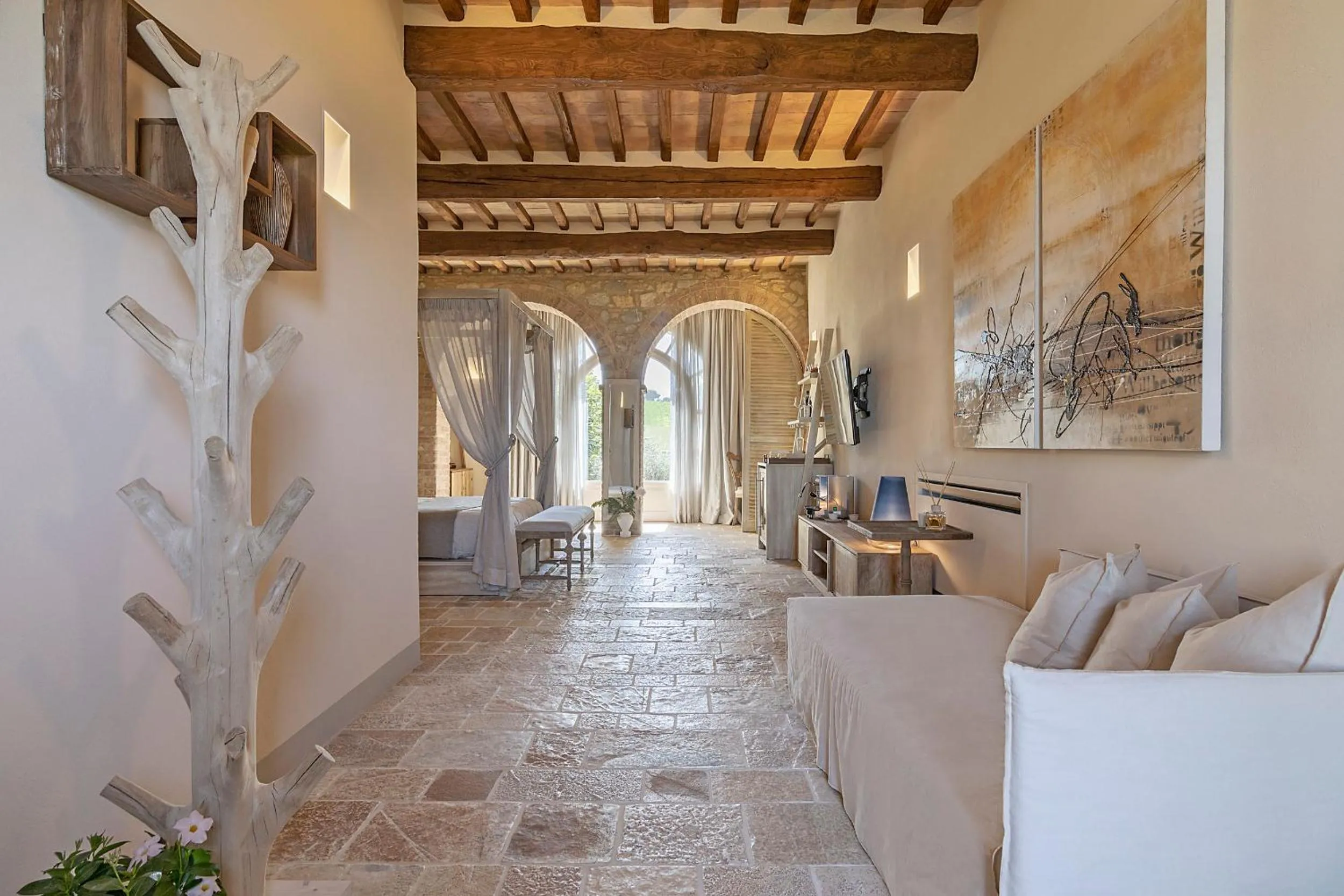 Living room in Capanna Suites