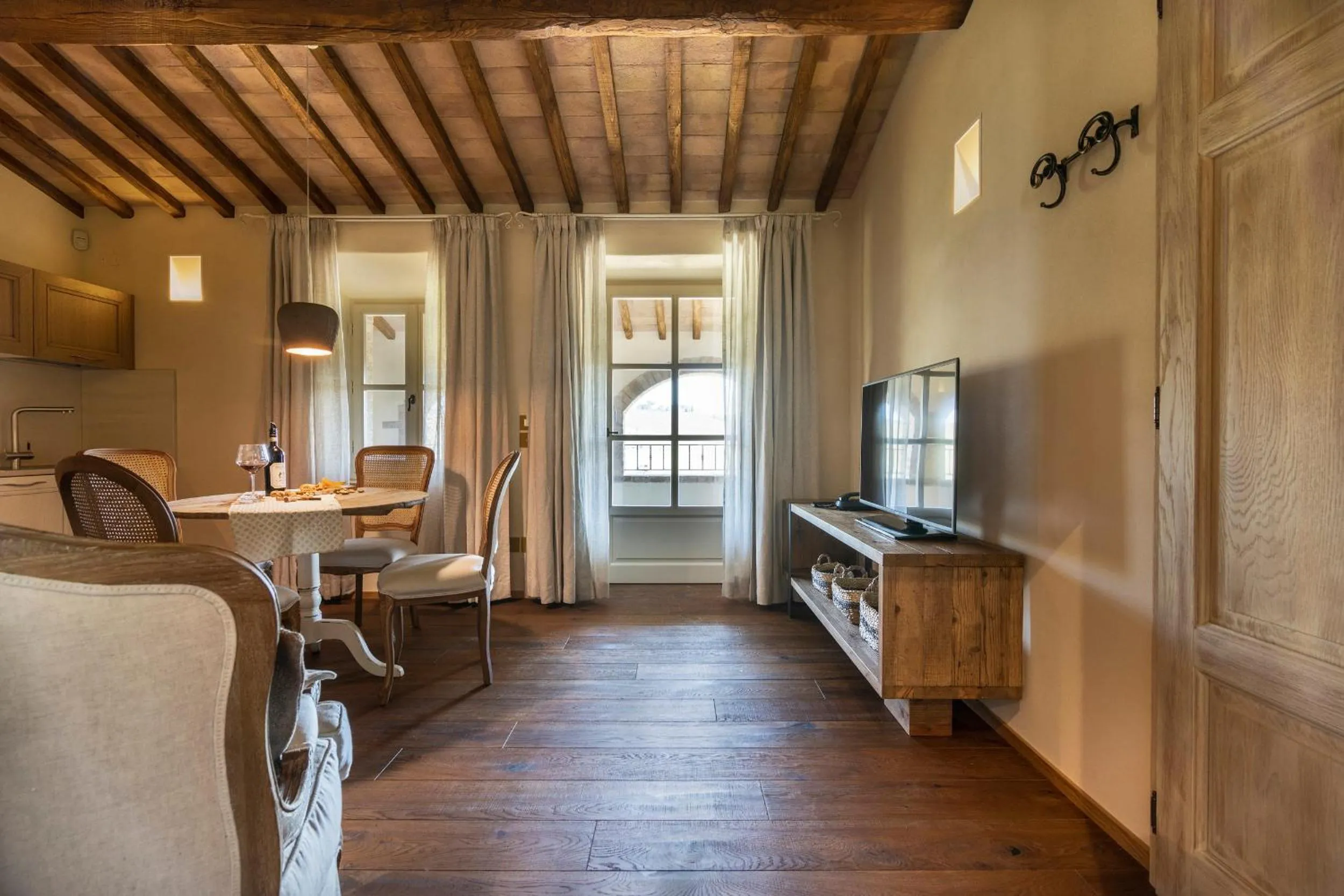 Living room in Capanna Suites