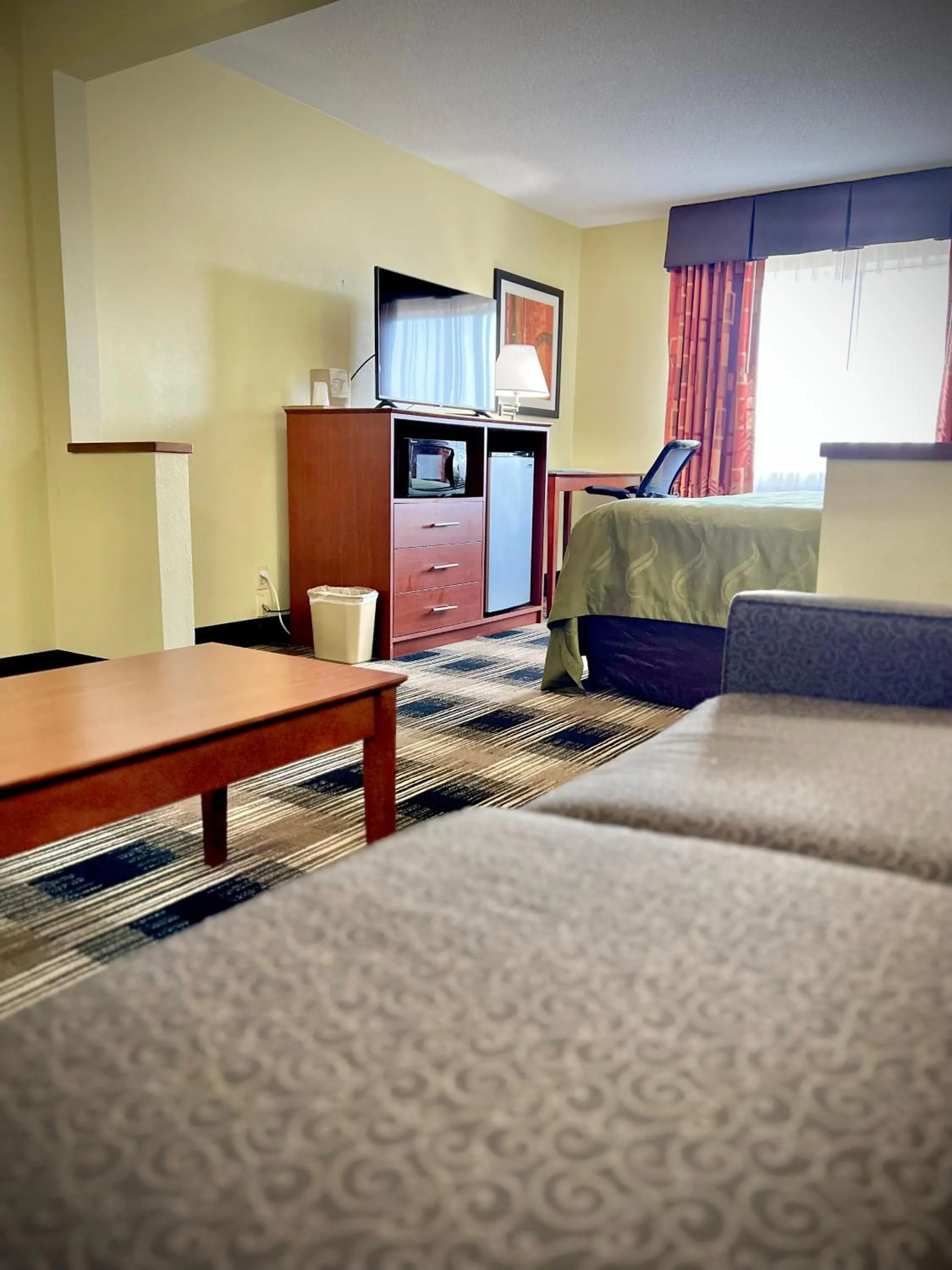 TV and multimedia, Bed in Quality Inn & Suites Wisconsin Dells Downtown - Waterparks Area