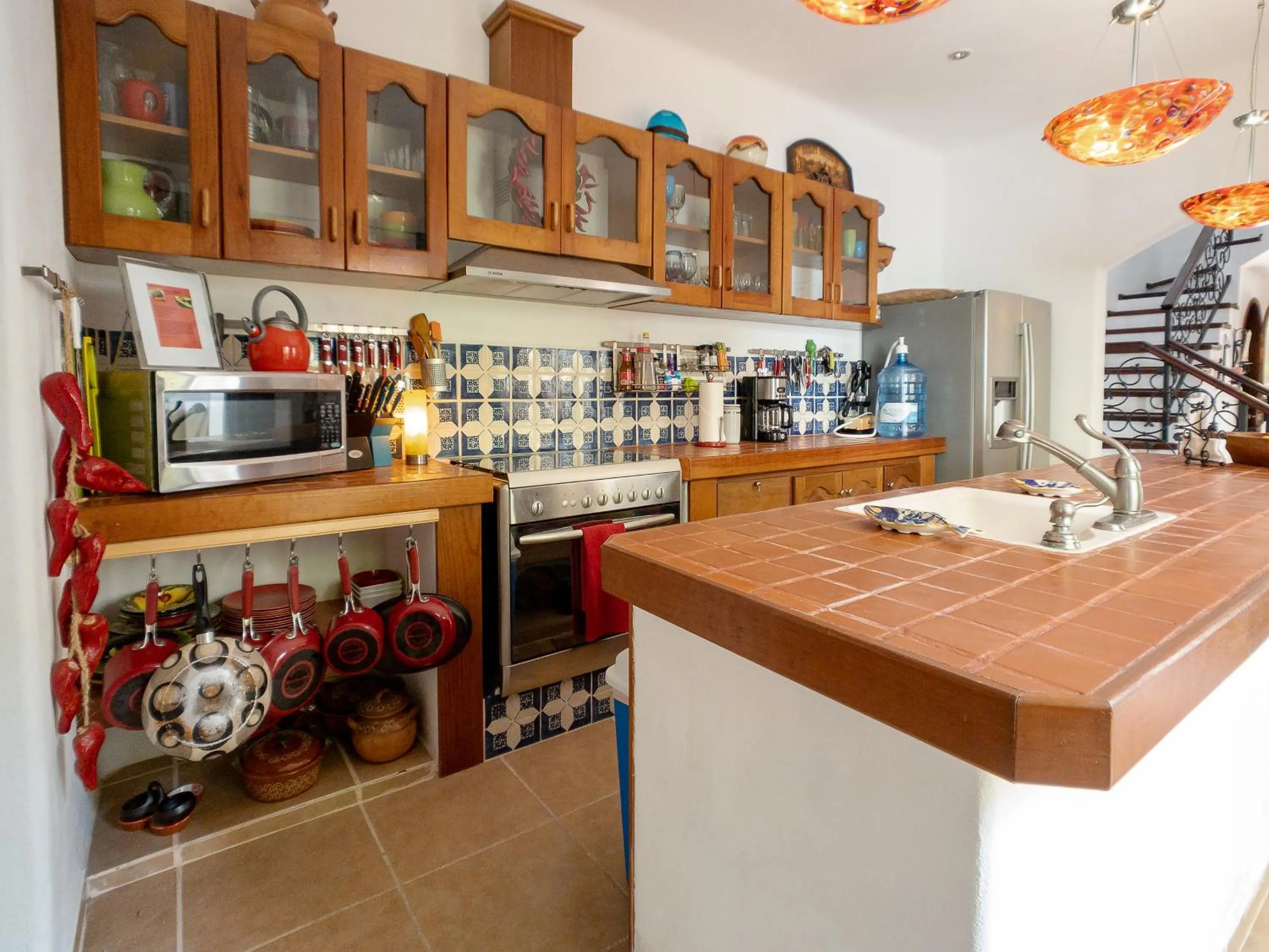 Kitchen or kitchenette in Casa Zarah - Hacienda Family Home - Pool and 2-Block to Beach