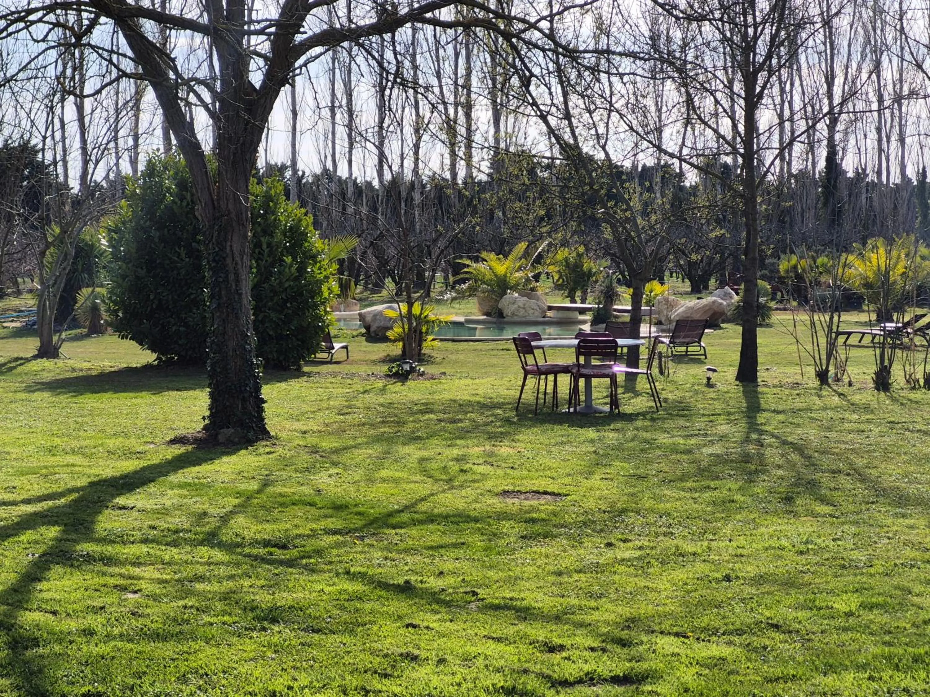 Garden in Le Mas des Cerisiers JACUZZI et SAUNA inclus pour tous les logements