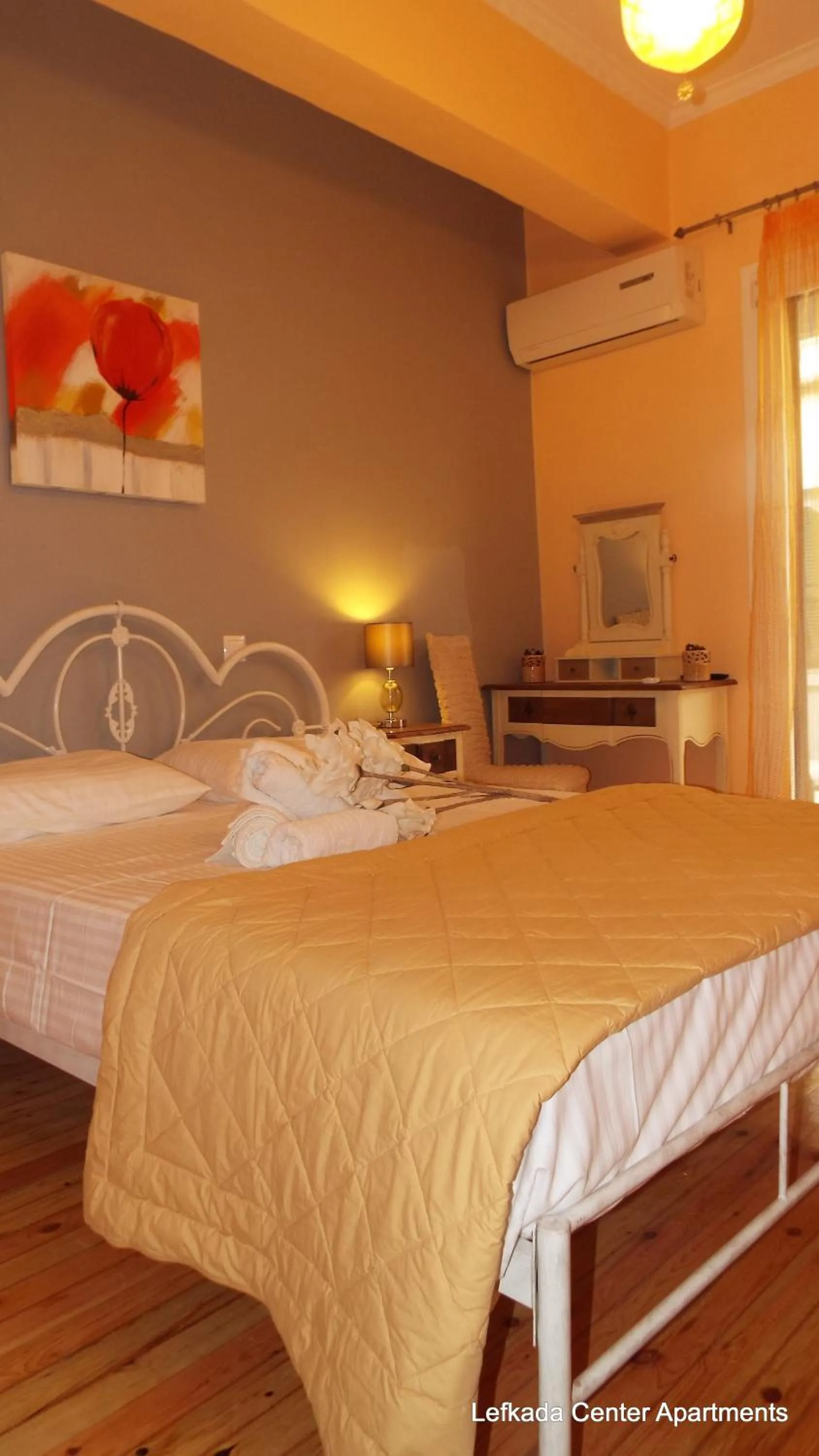 Bed in Lefkada Center Apartments