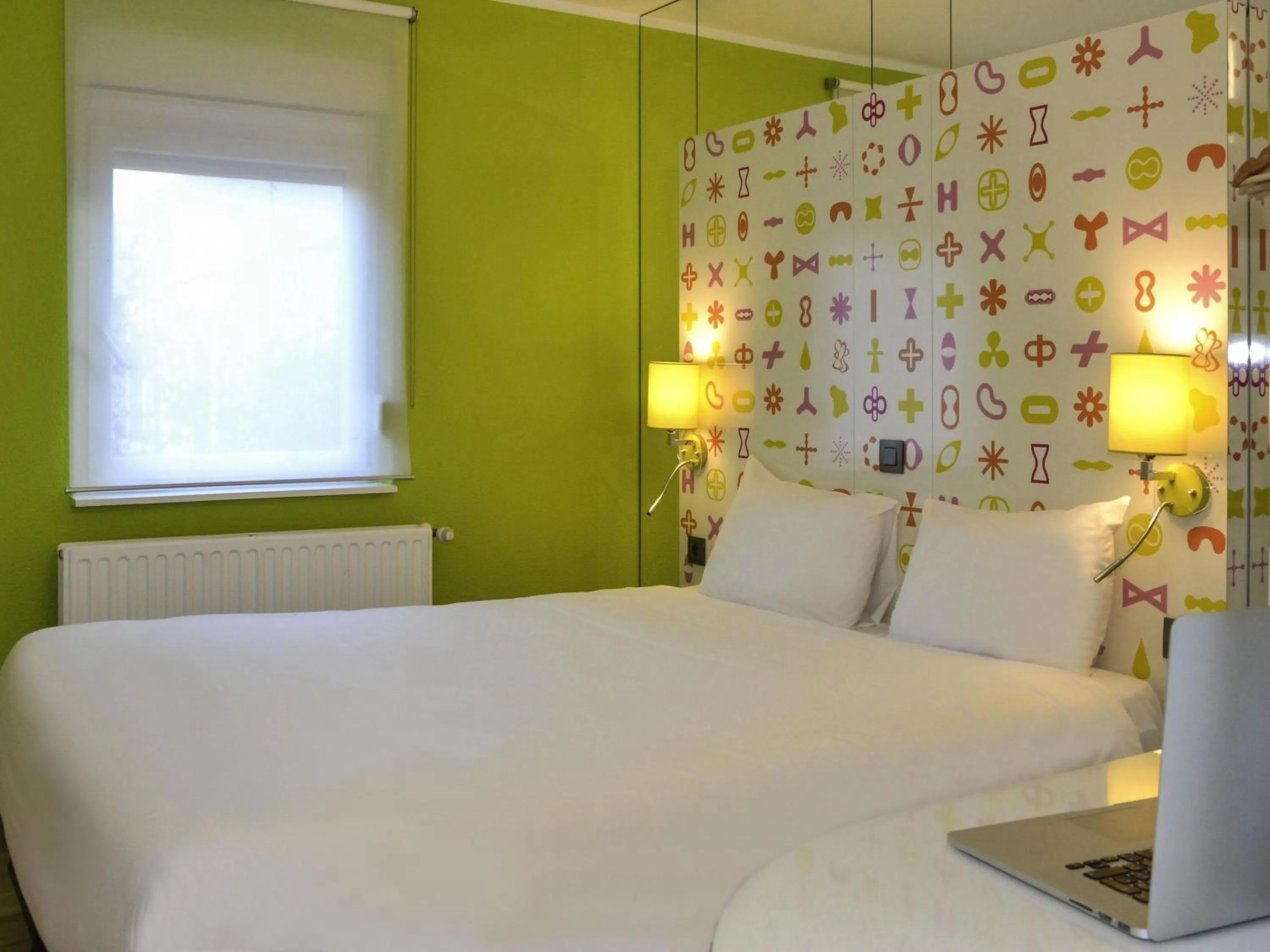 Bedroom, Bed in Ibis Styles La Louvière