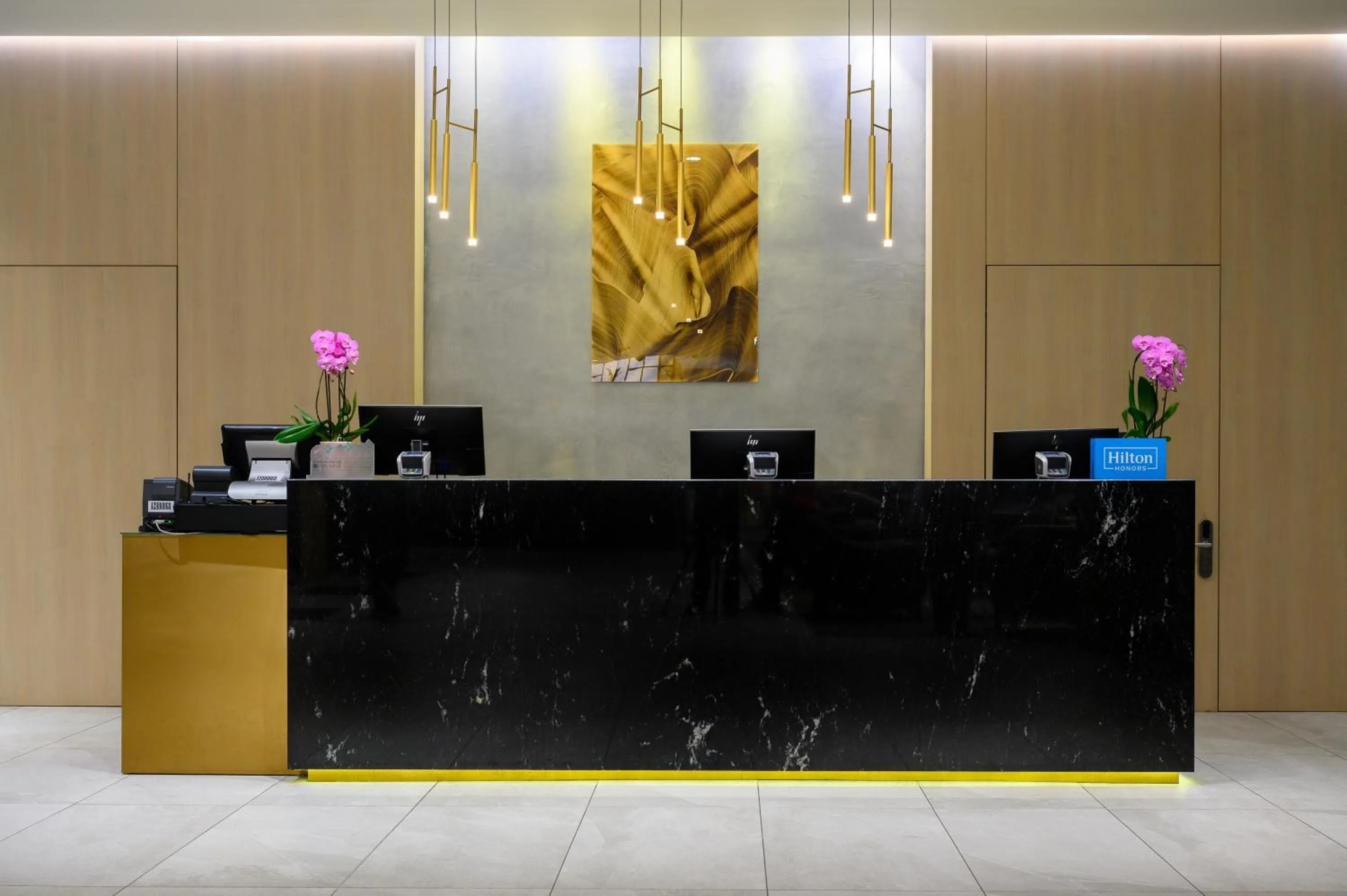 Lobby or reception in Hilton Garden Inn Budapest City Centre