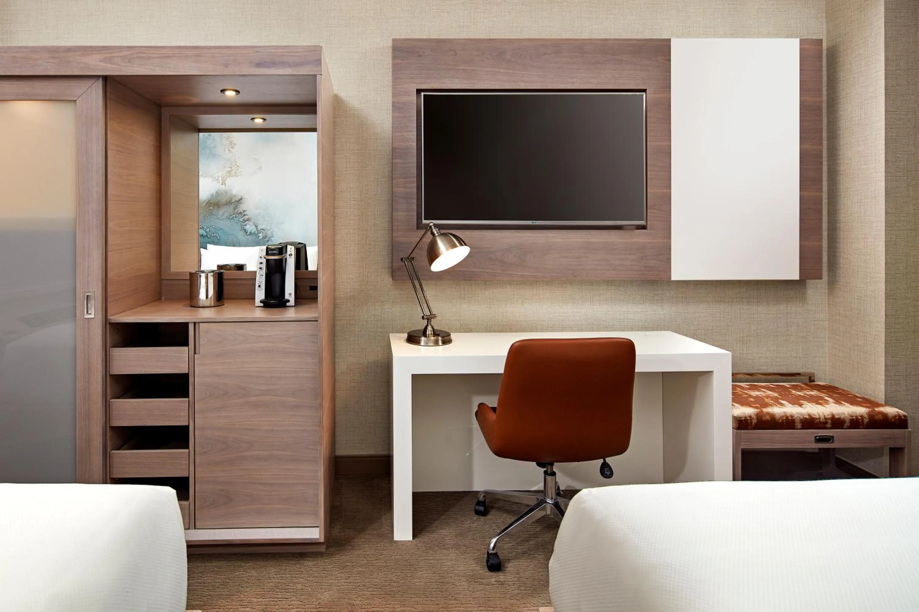 Bedroom in Anaheim Suites Hotel