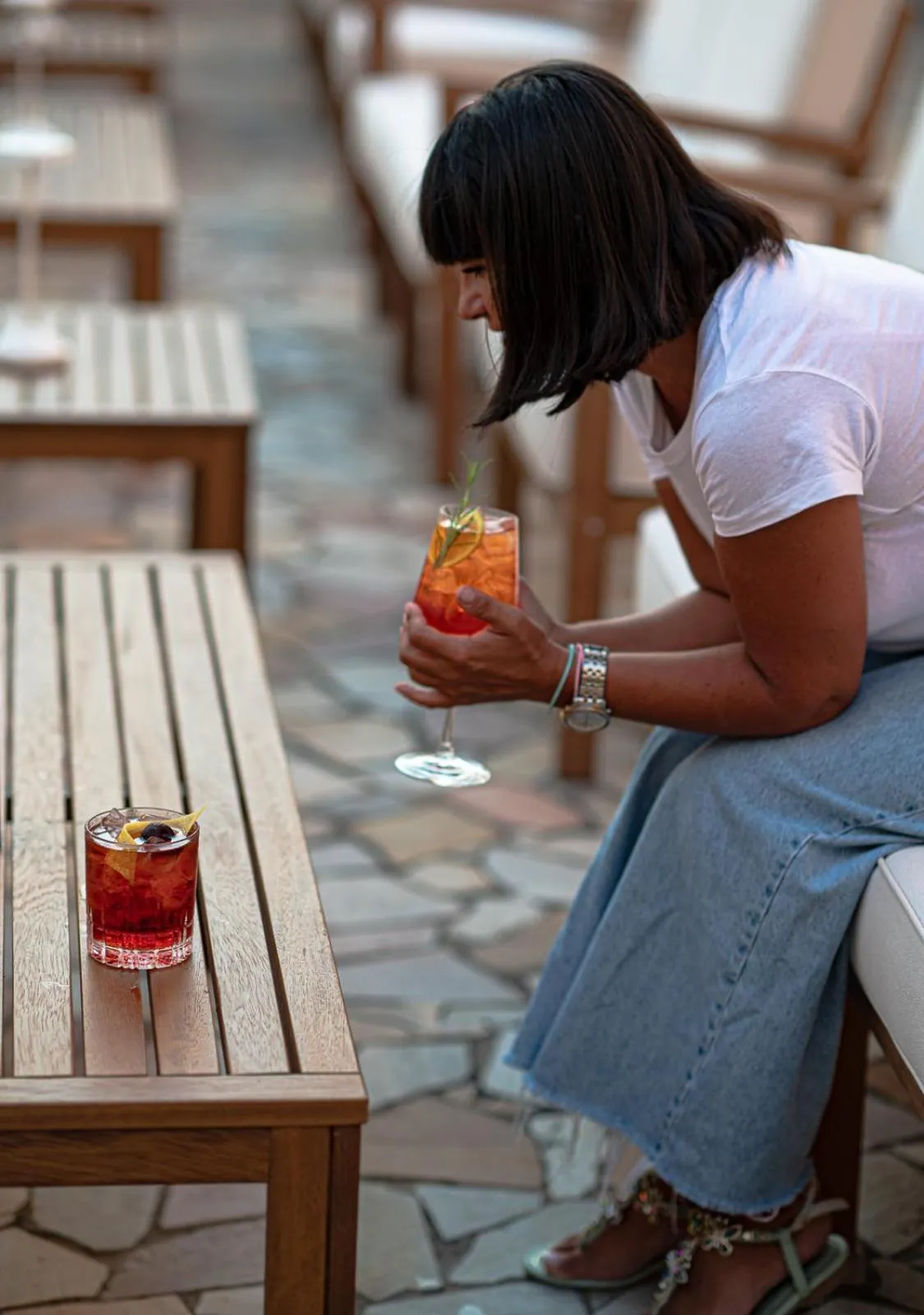 People in Hotel Garden