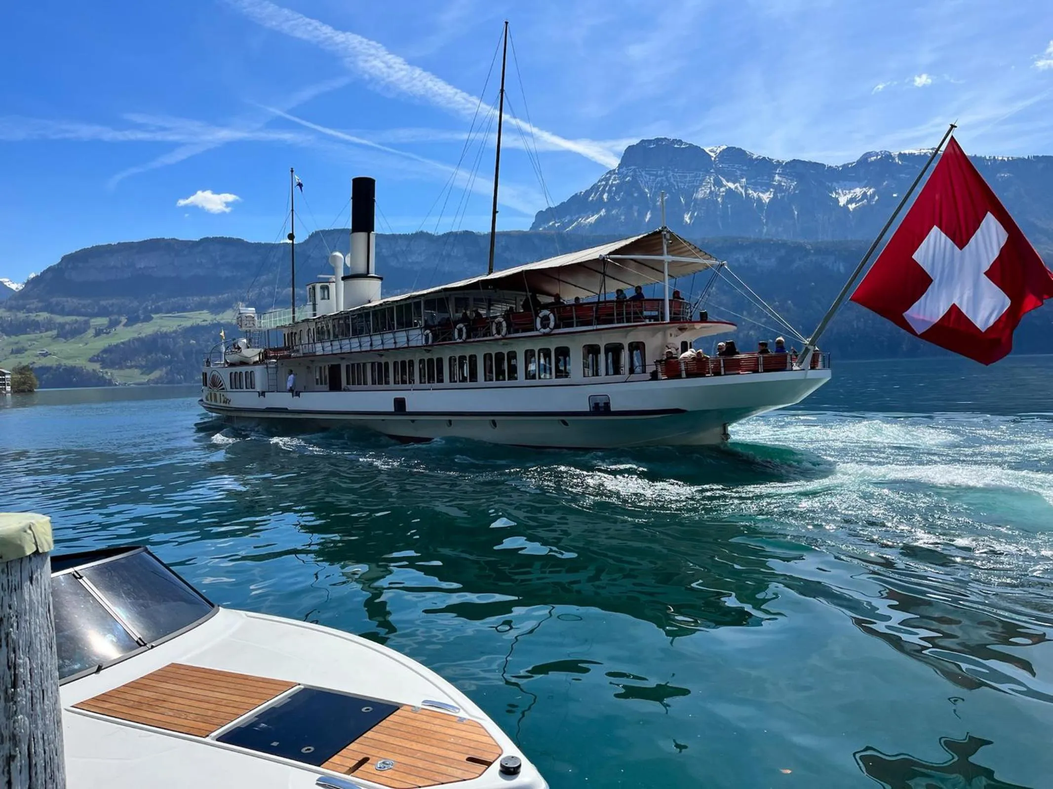 sunbed in Seehotel Riviera at Lake Lucerne