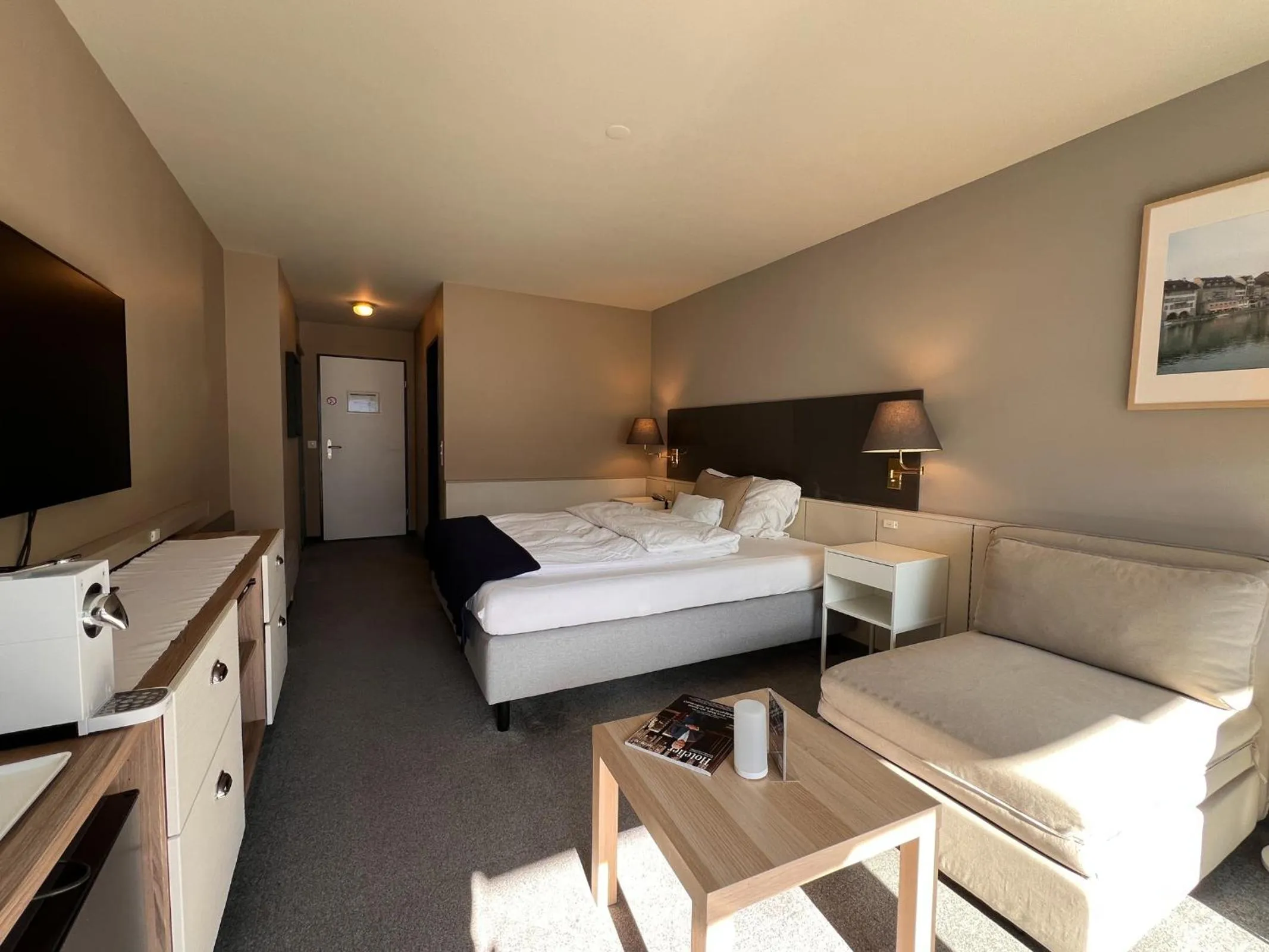 Bedroom, Bed in Seehotel Riviera at Lake Lucerne