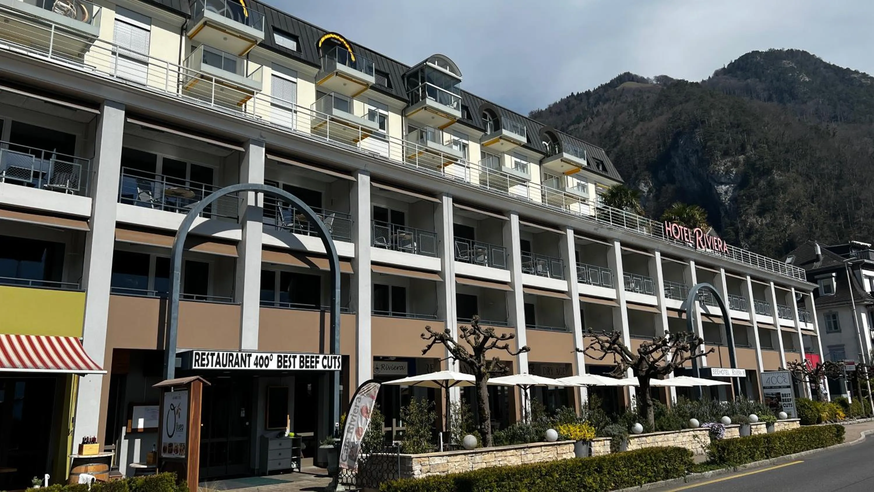Property building in Seehotel Riviera at Lake Lucerne