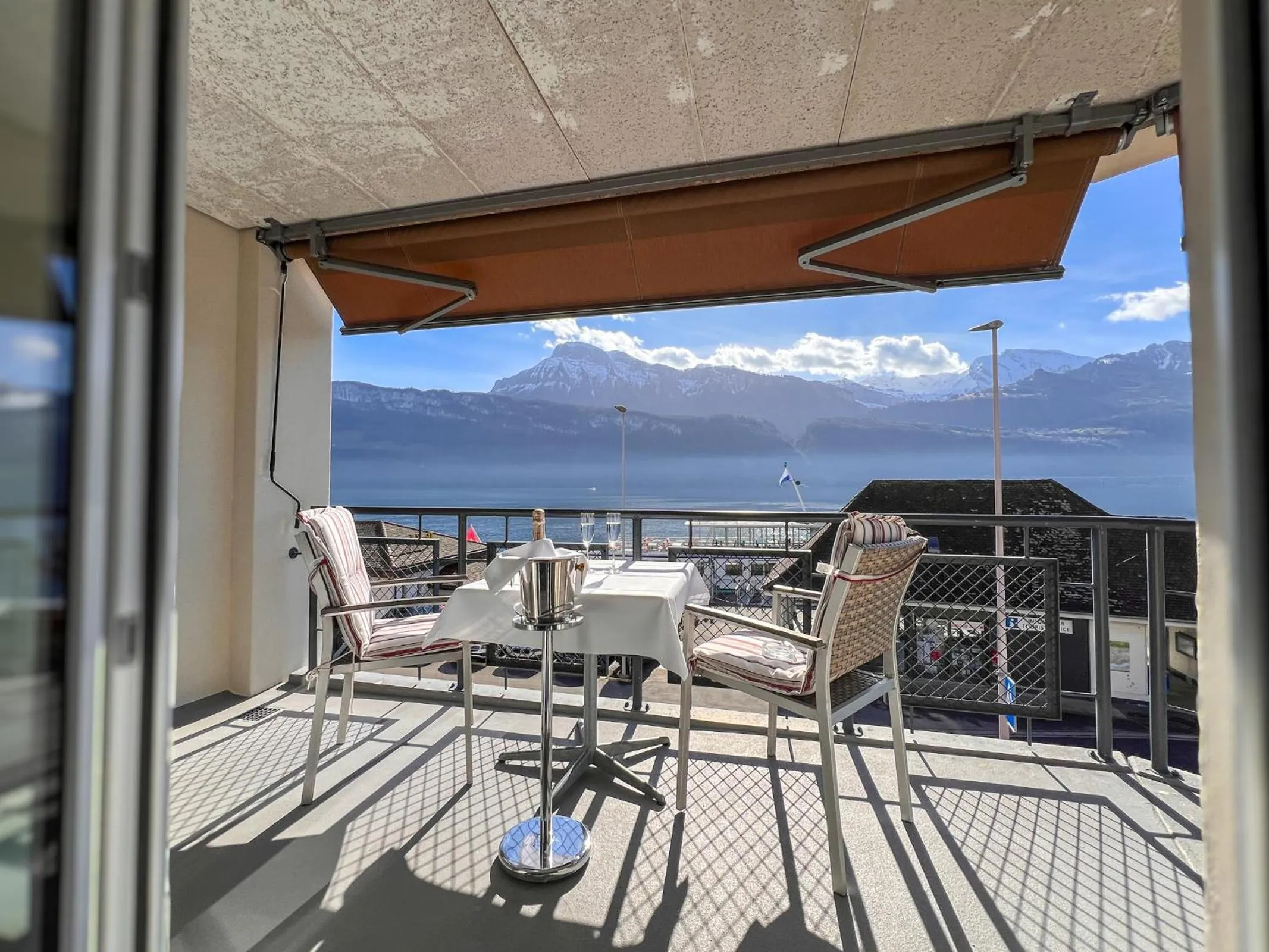 Balcony/Terrace in Seehotel Riviera at Lake Lucerne