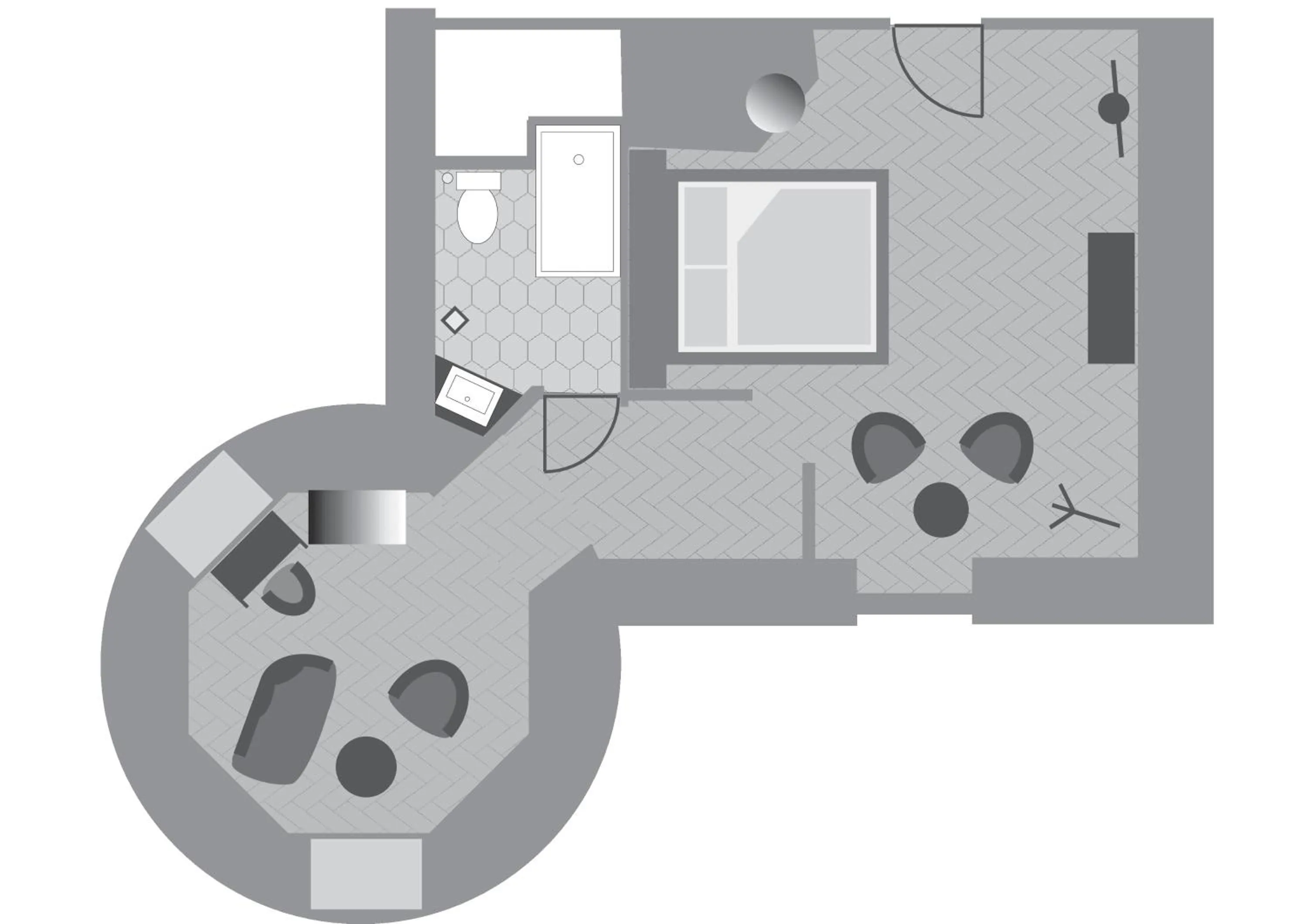 Floor plan in Schloss Schadau - Swiss Historic Hotel