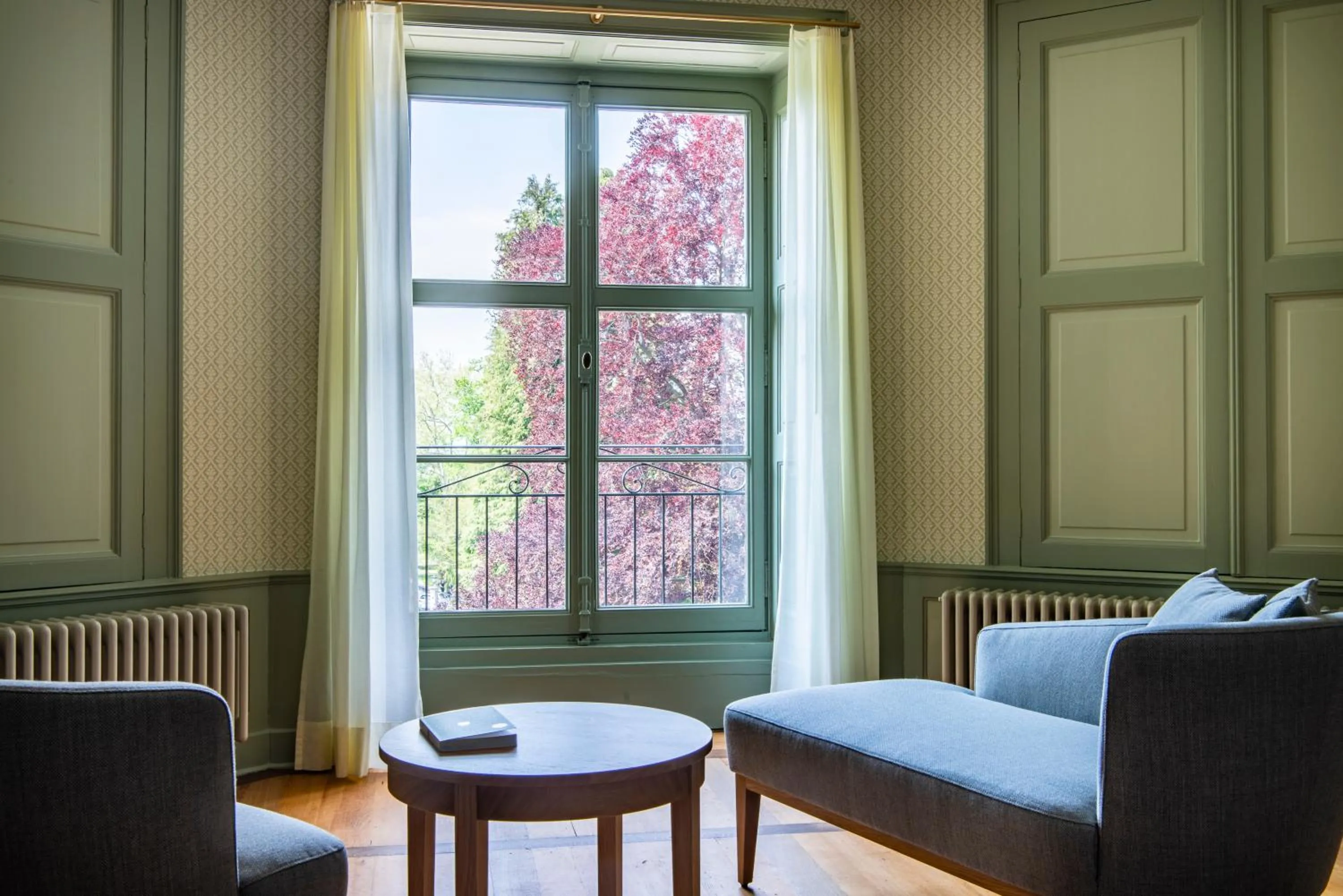 Seating area in Schloss Schadau - Swiss Historic Hotel